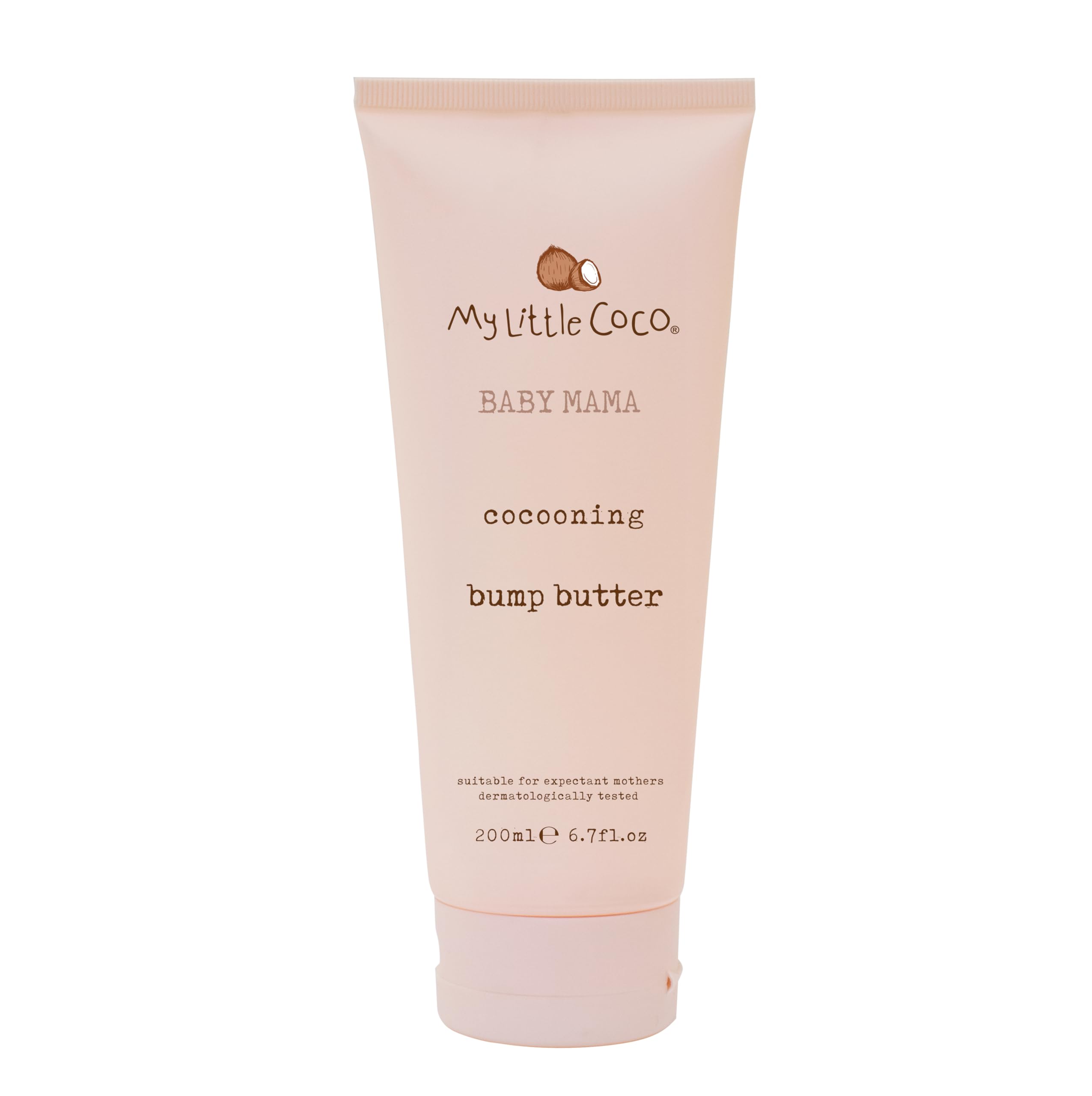 My Little Coco Baby Mama Cocooning Bump Butter – Lightweight Organic Coconut Oil, Shea Butter & Rosehip – Soft Hydrated Skin for Expectant Mothers 200ml (6.7 FL.OZ)