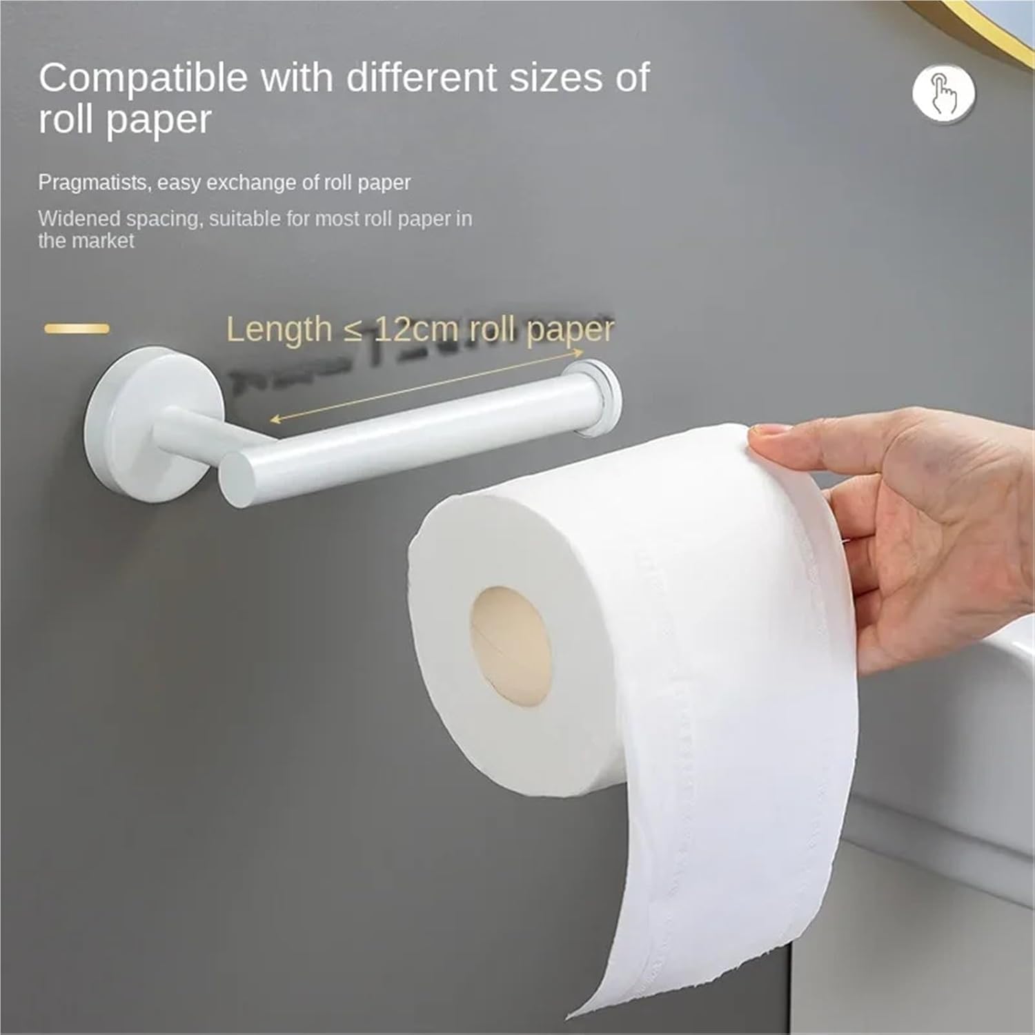 Bathroom Hardware Set Accessories Stainless Steel Towel Rack Ring Toilet Paper Holder Hook(WG-Towel Ring B)
