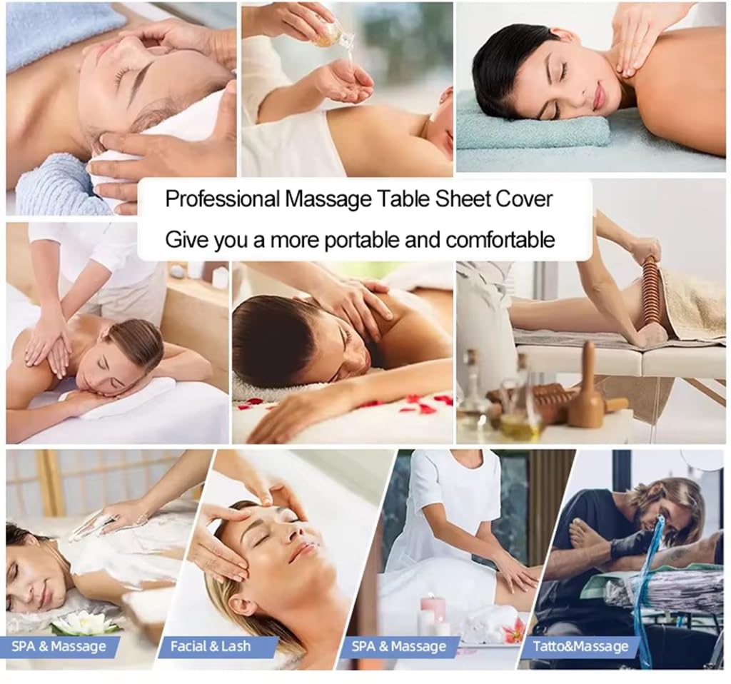 Lit de beauté pliable portable de 6 cm d'épaisseur, table antidérapante pour spa, blanc, 60 x 180 cm, équipement de salon professionnel