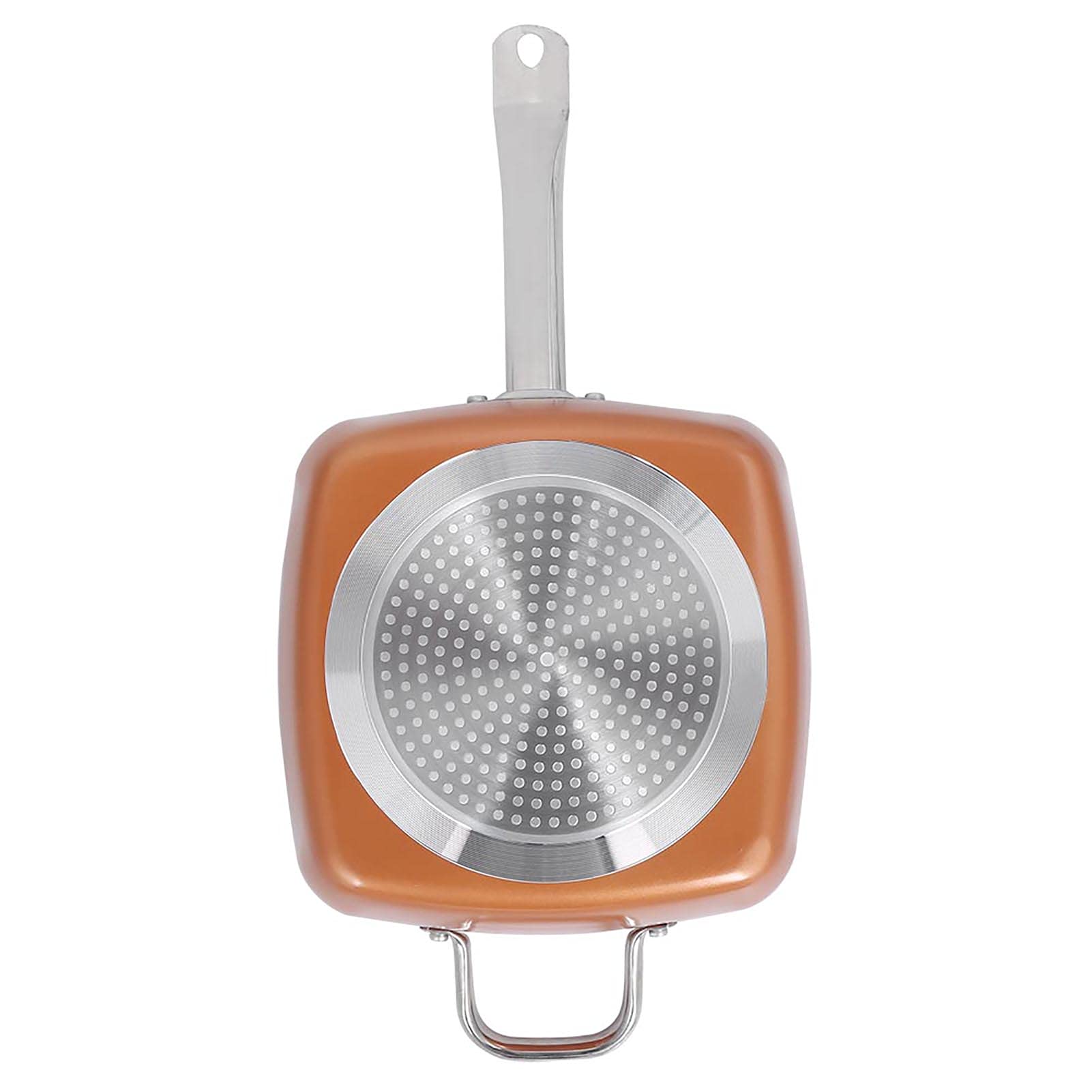 4 Unids/set Sartén antiadherente de acero inoxidable Cacerola Sartén cuadrada Cacerola multifuncional Suministros de cocina Electrodomésticos de cocina Suministros para el hogar Olla para estofado