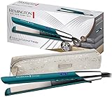 Remington Glätteisen Advanced Coconut Therapy (hochwertige Keramikbeschichtung angereichert mit Kokosnuss & UV-Filter, integr. Sensor) LCD-Display, Haarglätter S8648 [Amazon Exklusiv]