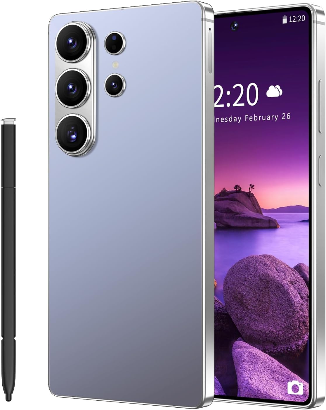 I26 Ultra Unlocked Cell Phone, Built in Pen, Smartphone Battery 7000mAh, 6.99" HD Screen Unlocked Phones, 68MP+108MP, 12+512GB 5G The Phone Android 15, Face ID/Fingerprint Lock/GPS (Deep Blue)