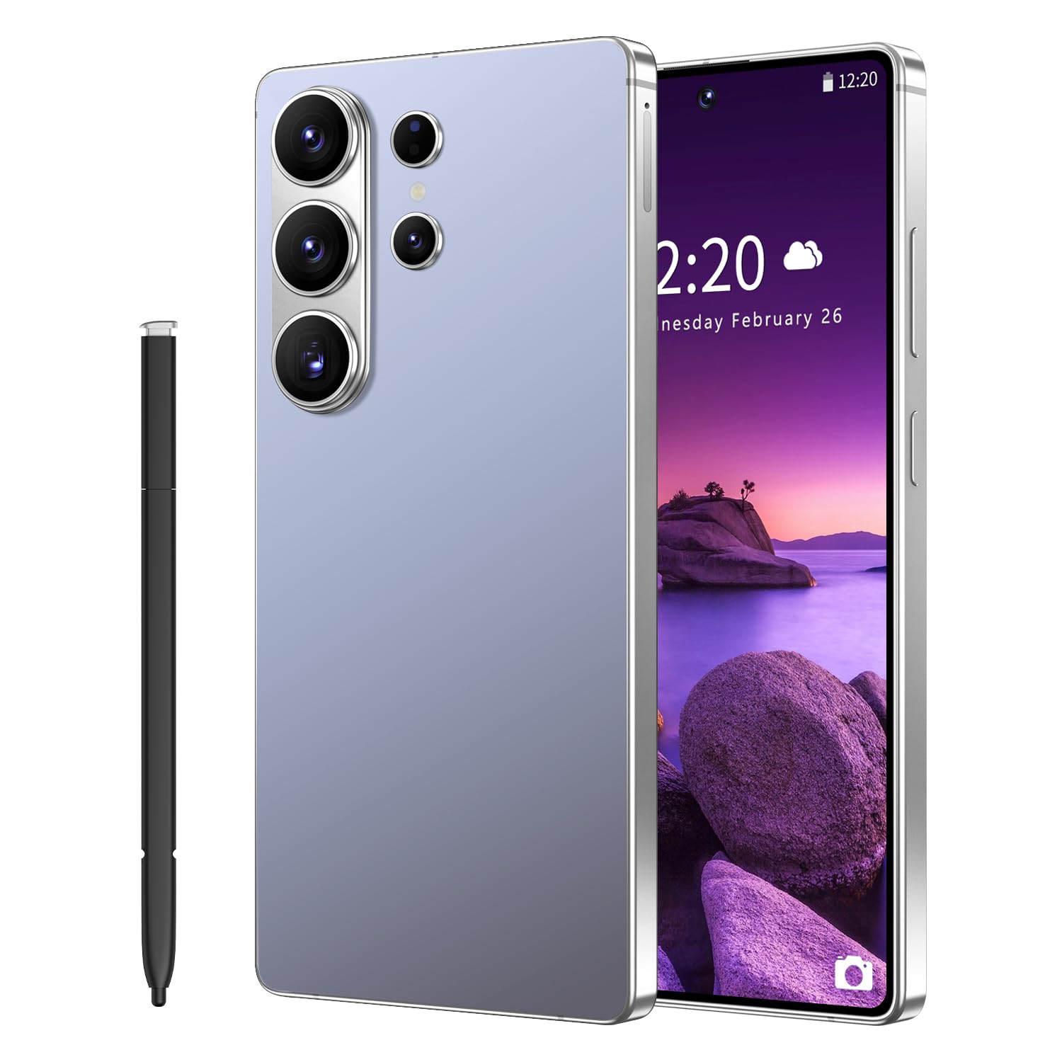 WWT 26 Ultra Unlocked Phone,Android 15 12+512GB Smartphone,Built in Pen The Phone,Cell Phone Battery 7000mAh 6.99" HD Screen,Dual SIM/5G/Face ID/Fingerprint Lock/GPS (Deep Blue, 12+512GB) — view 14