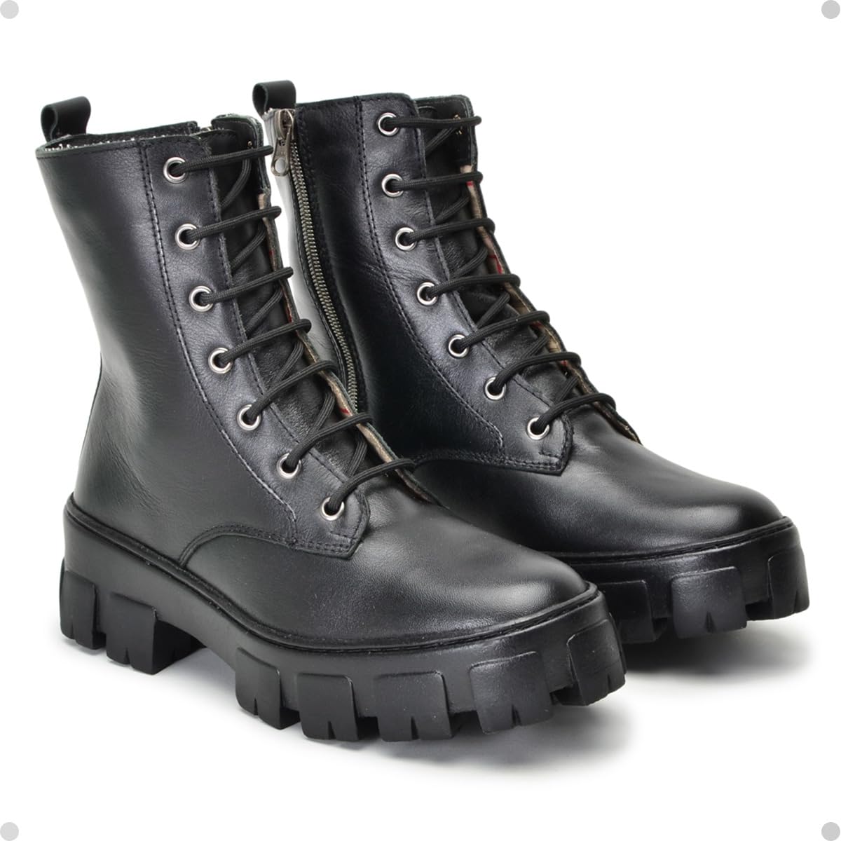 Coturno Casual Feminino Com Sola Tratorada Cano Medio em promoção! Veja a oferta e mais achadinhos de Botas 4 Hoje é o melhor dia para comprar Coturno Casual Feminino Com Sola Tratorada Cano Medio com aquele preço maroto! Promoção! Aproveite a oferta! 4