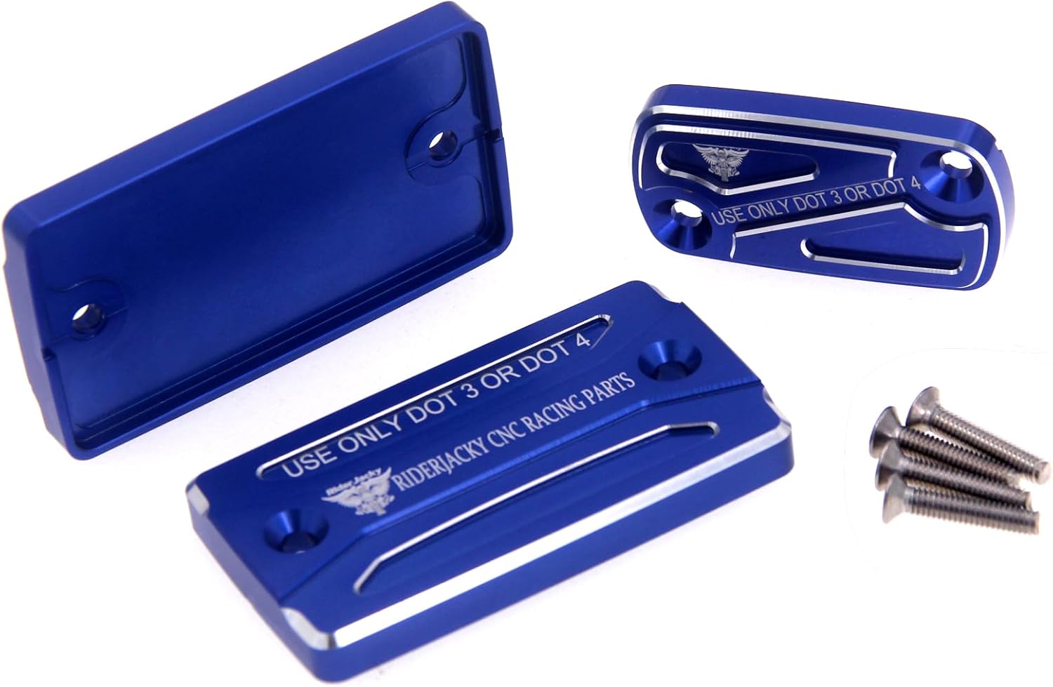 For Suzuki DL 1050 V-Strom Accessories 2020-2022 | DL 1000 XT VStrom 2017-2019 Modified Parts | DL1000 V-Strom 2014-19 Motorcycle Front and Rear Brake Master Cylinder Fluid Reservoir Cover (Blue)