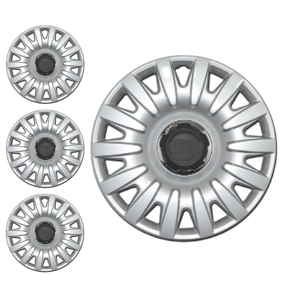 SERIE 4 BORCHIE - 4 COPRICERCHI COPPE RUOTA 16 PER FIAT 500L 12->