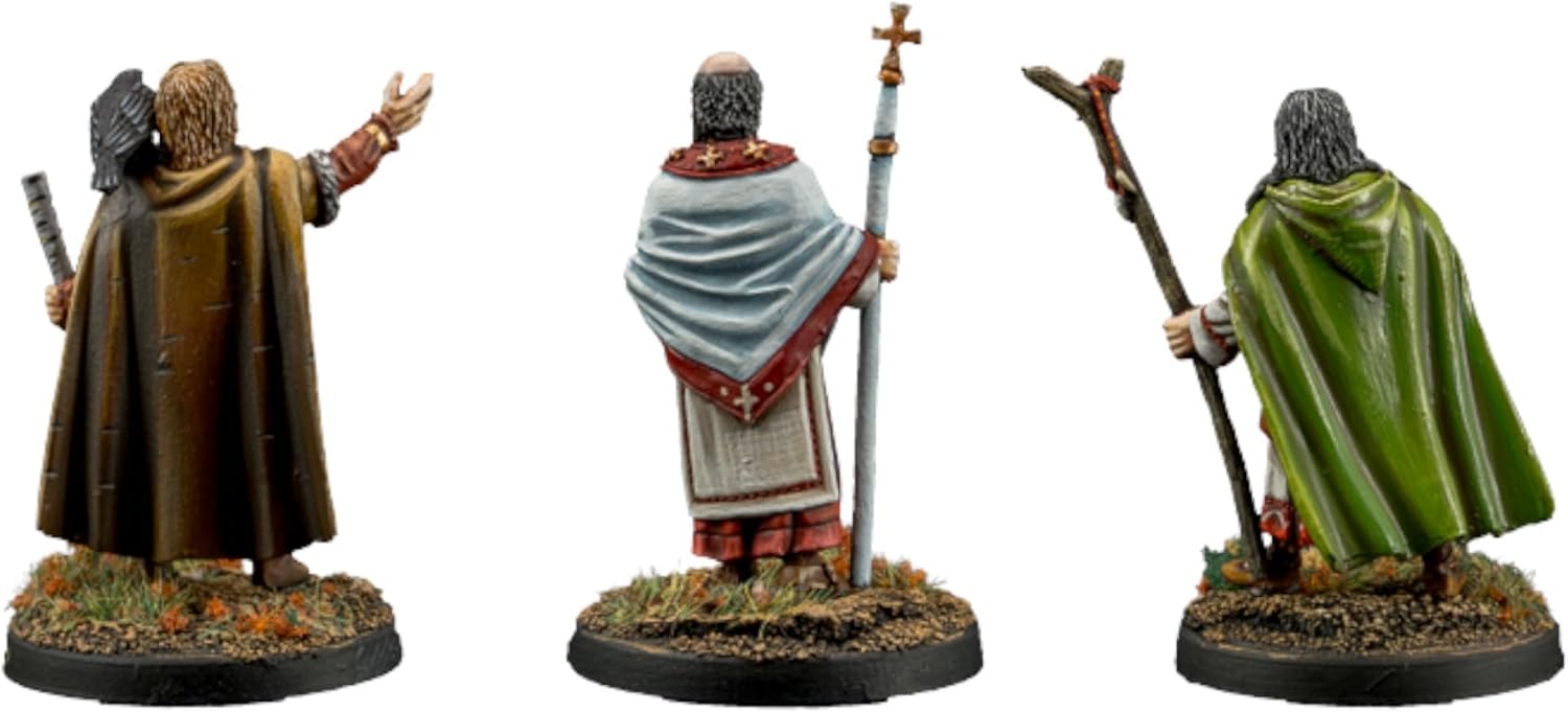 Set of 3 Priests. 28 mm Miniatures. Ideal for Games Like SAGA and Other Wargames Produced by V&V Miniatures Distributed by Tofer's Miniatures