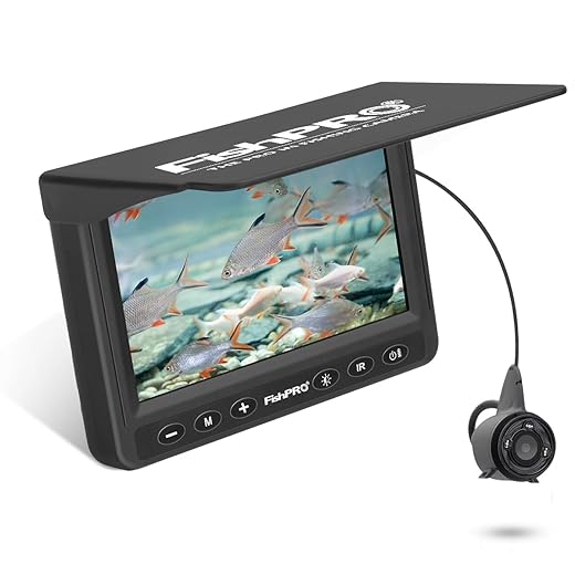 MOOCOR Underwater Fishing Camera, Portable Fish Finder Camera HD 1000 TVL Infrared LED Waterproof Camera with 4.3 Inch LCD Monitor for Ice Lake Sea Boat Kayak Fishing