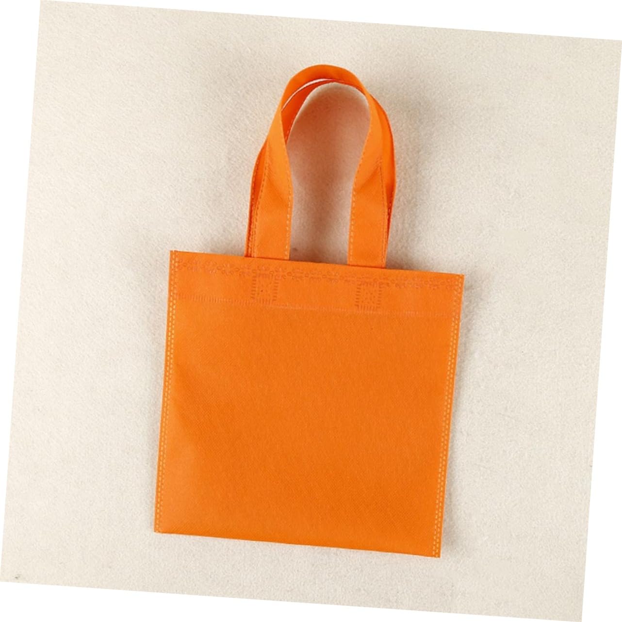 Cabilock Eco-conscious Shopping Bags 12 Pack 15x15cm Nonwoven Tote Bags Reusable Storage Pouches Comfortable Handle for Occasions Random