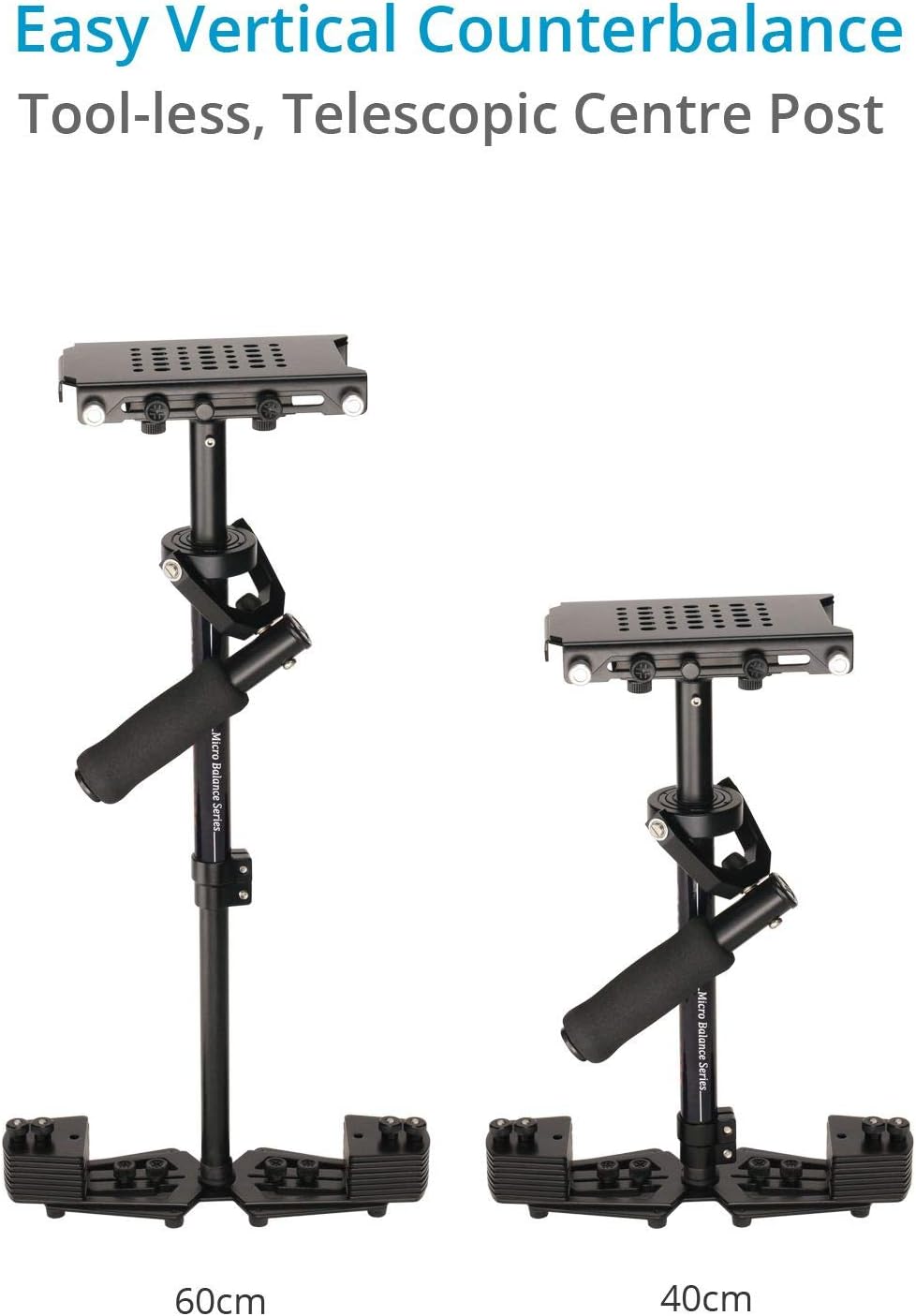 Flycam HD-3000 Telescopic Stabilizer w/Galaxy Arm & Vest for Video Cameras. Micro Balancing, Shock Absorption- Stable Shots. Reduces Fatigue/Strain + Unico Quick Release & Table Clamp (GLXY-AV-HD-3)