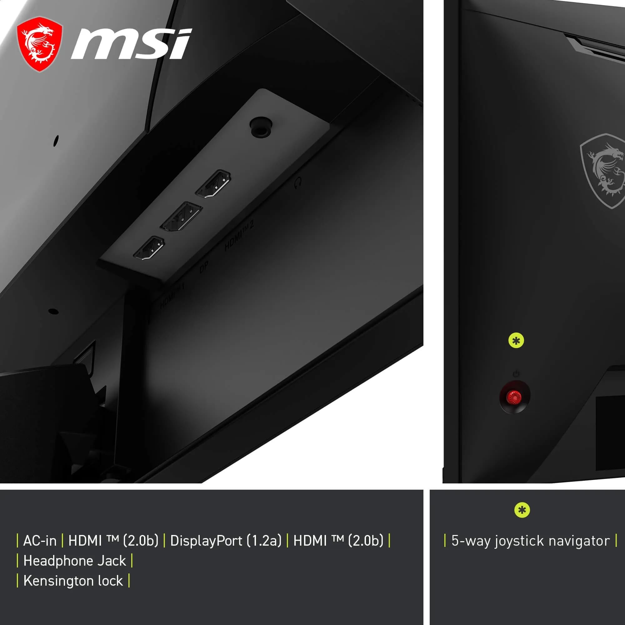 msi MAG 256FA E20 Monitor Gaming 24,5" 1920x1080 FHD Rapid IPS, 200 Hz, 0,5 ms, HDR Ready, AMD FreeSync Premium, Eye Care, AI Vision, HDMI 2.0b, DP 1.2a, senza cornice, compatibile VESA | Dalle Rapid IPS 1920x1080, 200Hz, 0,5ms, compatibile con VESA, HDMI