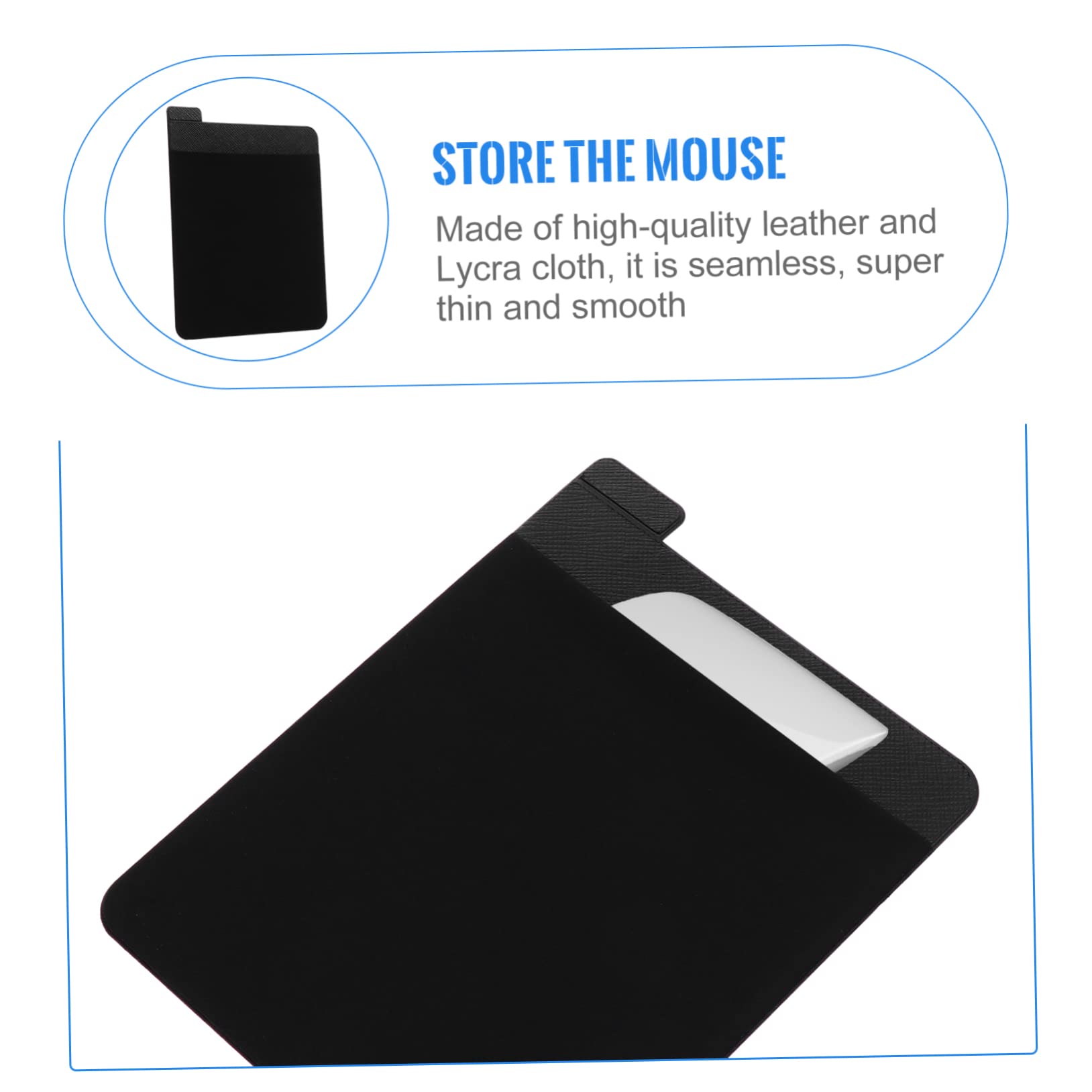 Organiseur Adhésif Pochette Élastique, pour Ordinateur Portable Noire