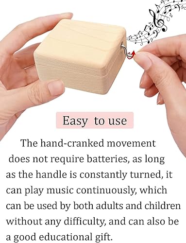 Miniatura 3 de ROSIKING Caja de música de madera caja musical clásica de madera tallada antigua el mejor regalo para cumpleaños para niños Navidad caja de arce