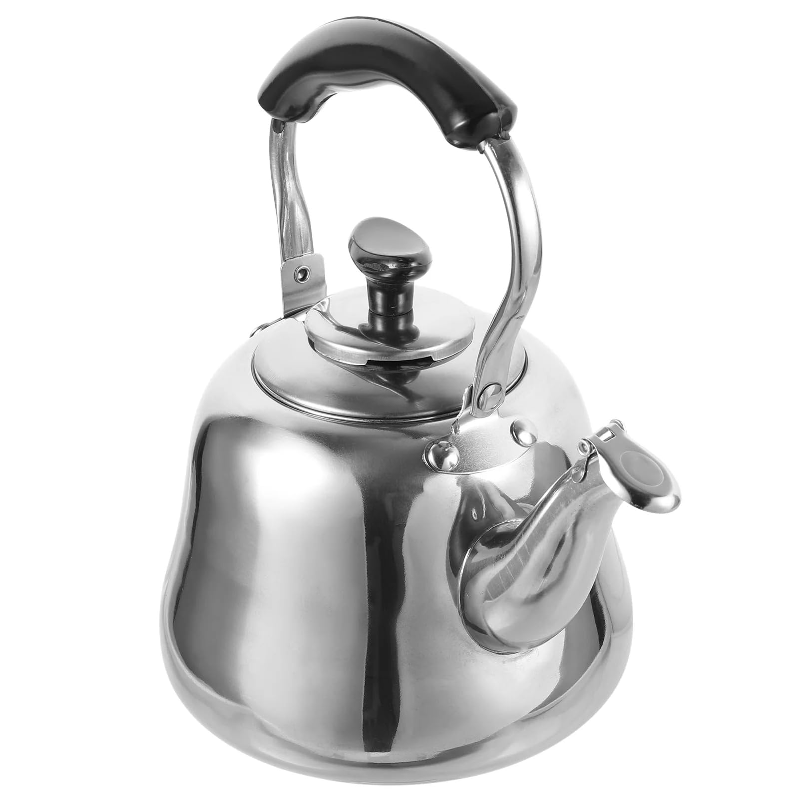 Tetera de acero inoxidable de 3 L, 4 L, 5 L, 6 L, 7 L, para el hogar y la cocina, hervidor de silbido, adecuado para todos los tipos de fogones/estufas, café esencial de cocina, té y espresso, 7 l