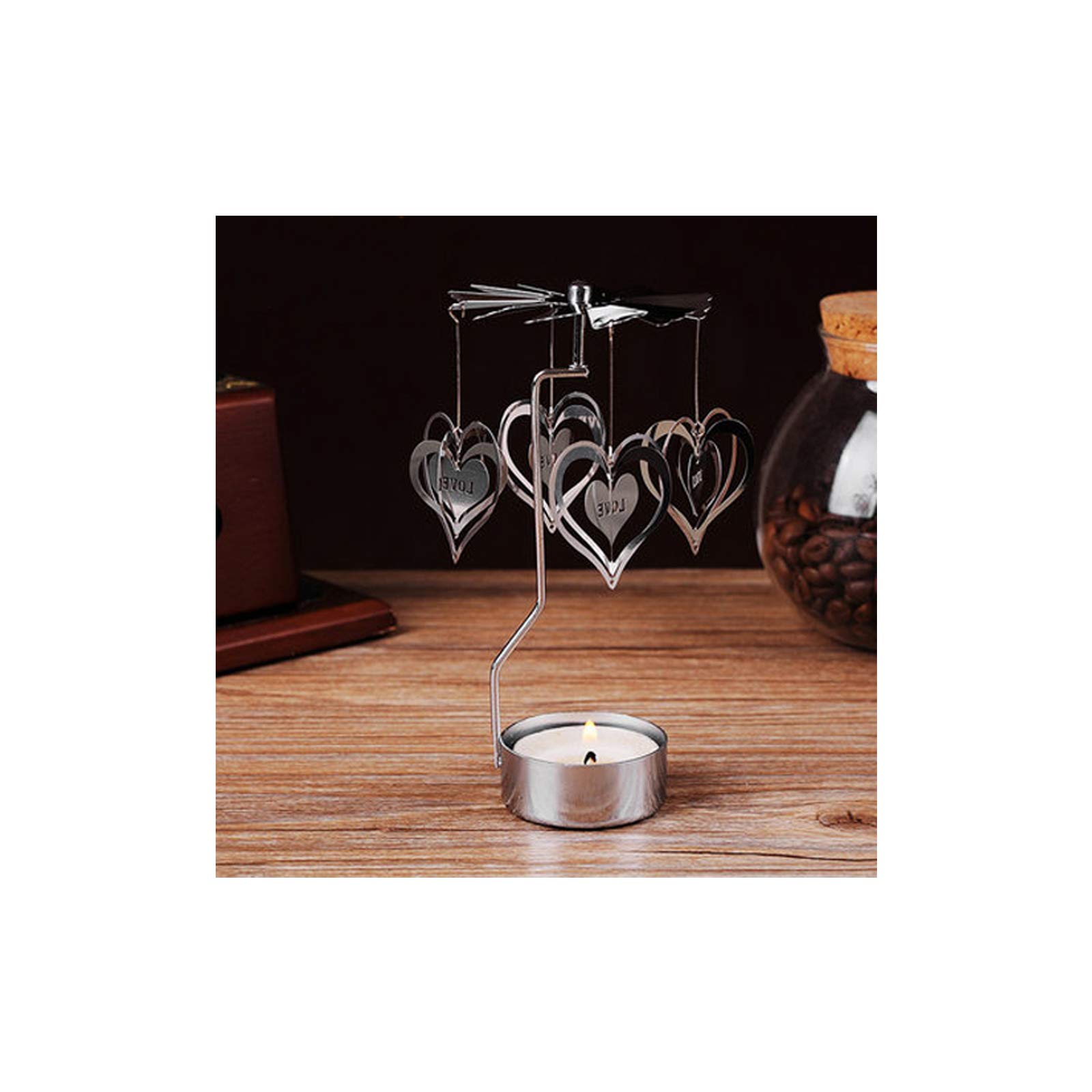 Lot De 3 Photophores Rotatifs Cosy YcY En Forme De Carrousel - Décoration Mariage, Anniversaire Et Fête