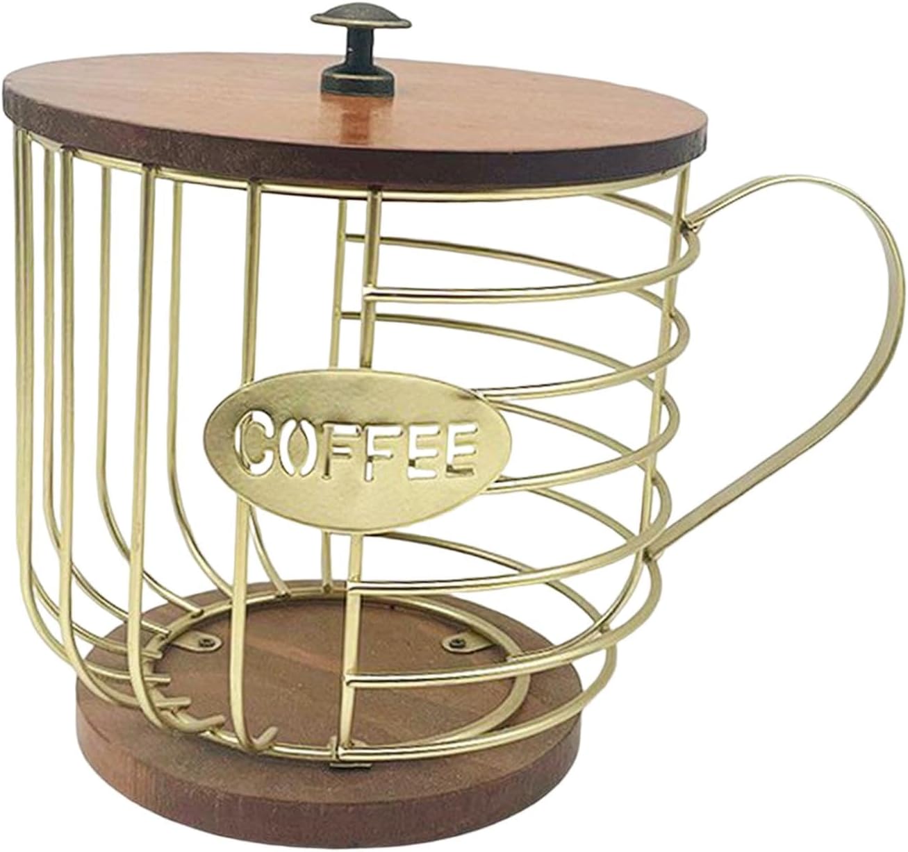 Coffee Pod Holder Modern Coffee Pod Basket Decor Organizer Coffee Pod Container for Hotel, Gold/70