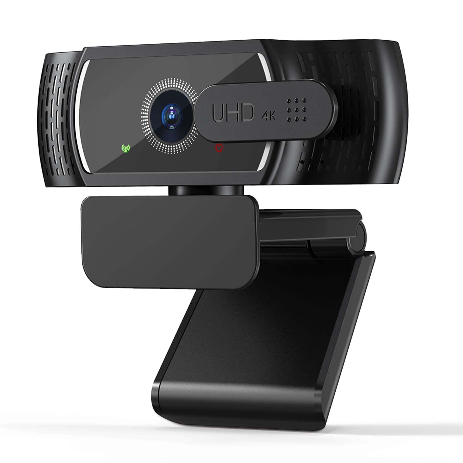 4K Webcam for PC Mac Tiny USB Streaming Camera with PDAF Autofocus Dual Omnidirectional Noise-Canceling Microphones Auto Low-Light