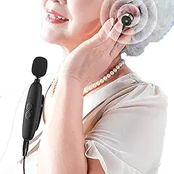 VBESTLIFE Aparelho Auditivo para Idosos, Fones de Ouvido Amplificadores de Som Com Clipe de Colarinho, Bluetooth 5.0, Redução de Ruído, Controle de Volume, Dispositivo Intensificador de