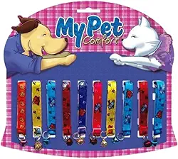 MY PET BRASIL Coleira Para Gato Display De Coleiras Para Gatos Coleira Com Guizo Coleiras Multicolor Com 10 Unidades Tamanho Único