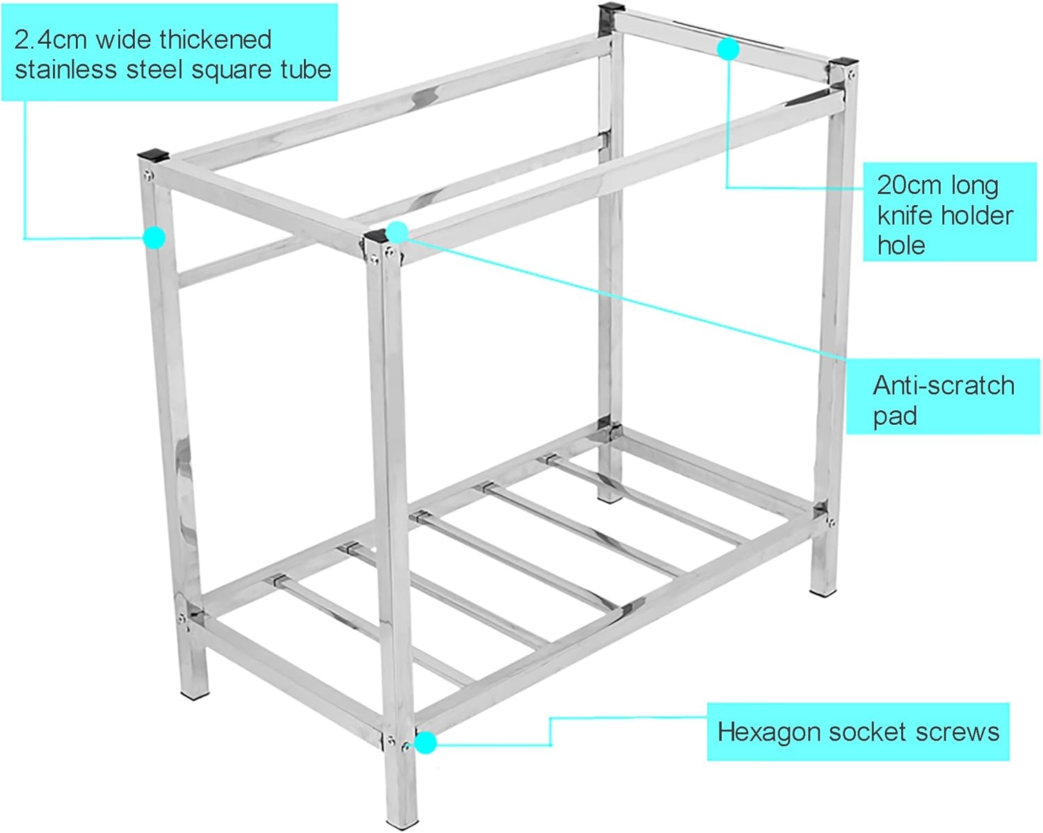 Commercial Stainless Steel Sink, 2 Compartment Free Standing Utility Sink,Movable Utility Sink Laundry Tub, for Garage, Restaurant, Kitchen, Laundry Room, Outdoor