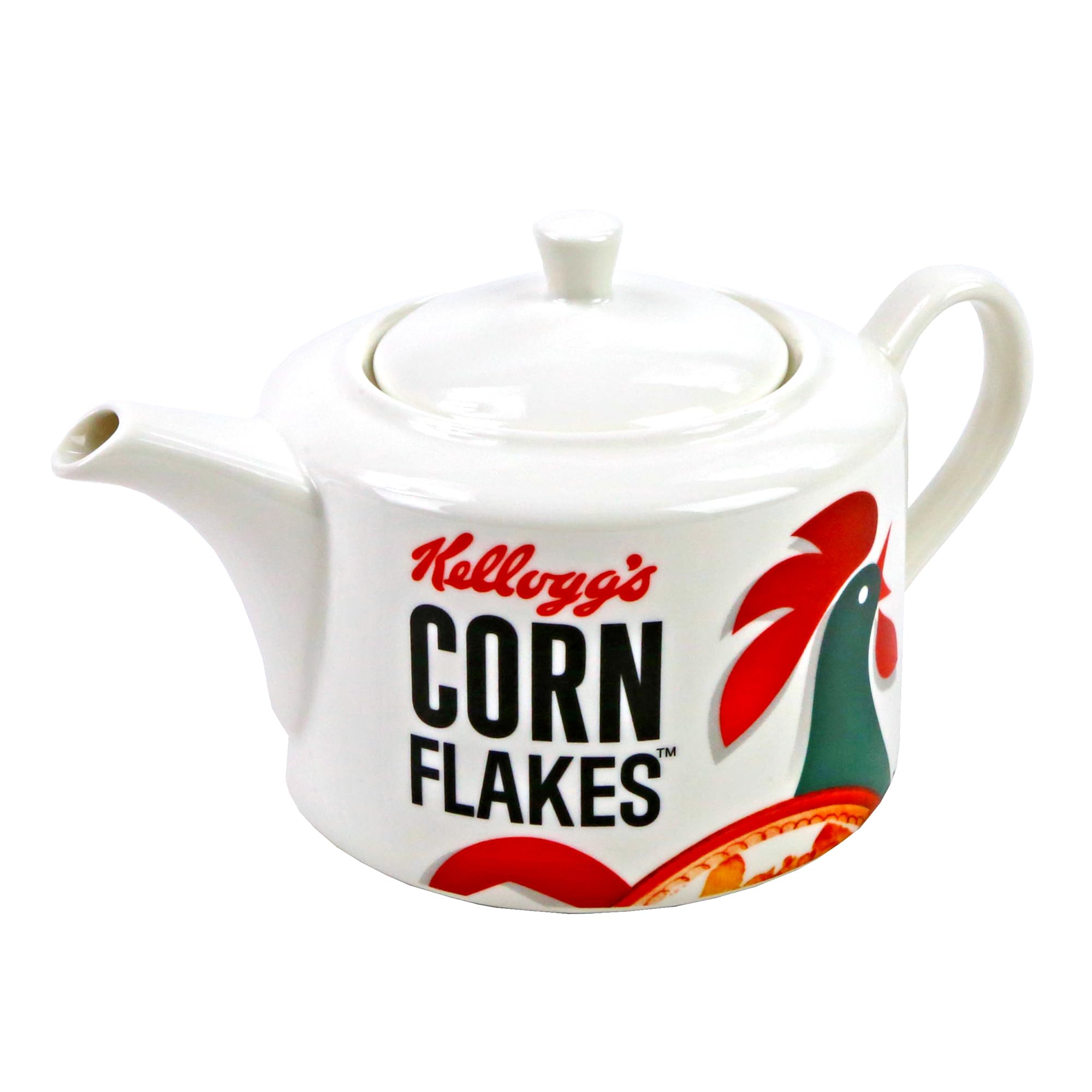 Kimm & MillerKelloggs Vintage Teapot in Porcelain - Collectible Novelty Teapot for 2 - Retro Style New Home Gifts for Couples