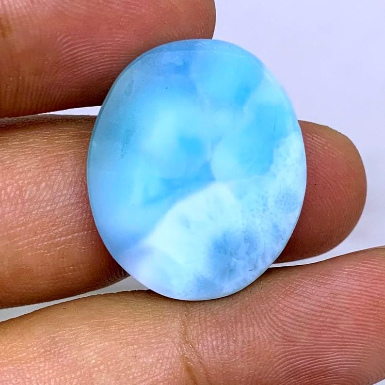 Larimar naturel GH_NAT_07131 cabochon ovale d'exception pour bague - 5