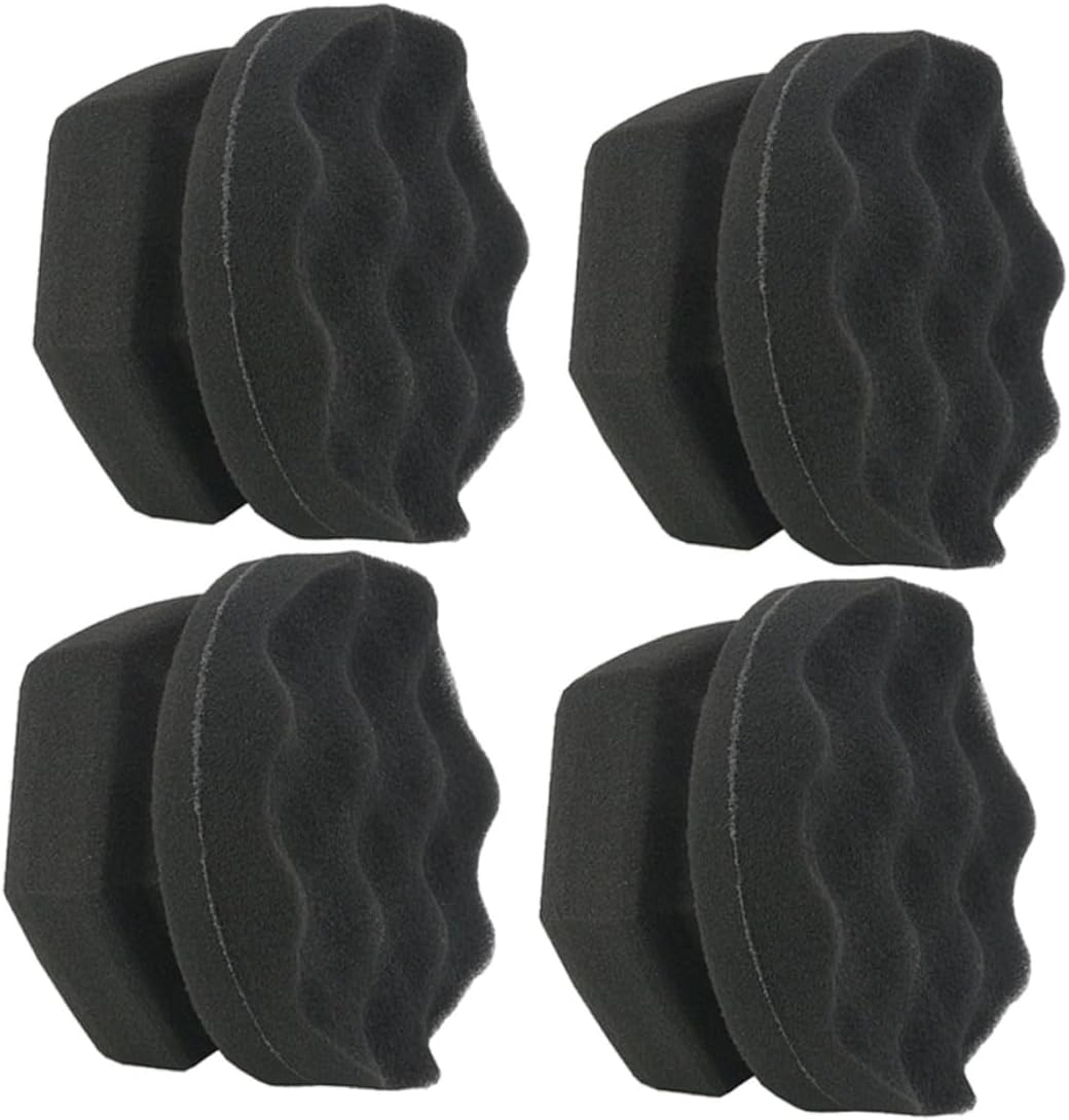VICASKY 8pcs Car Wax Sponge Handy Wave Pattern Polishing Pads for Vehicle Waxing and Detailing Ultra-fine Texture for Easy Application for Tires Seats and Dashboard Cleaning