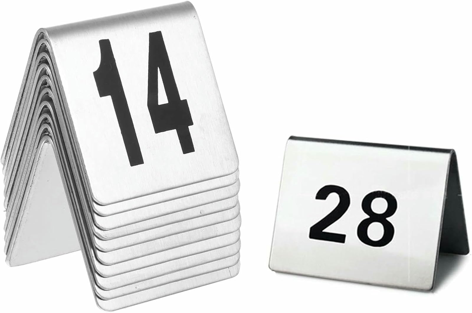 Numéro de table en acier inoxydable 1-50 pour restaurant et café