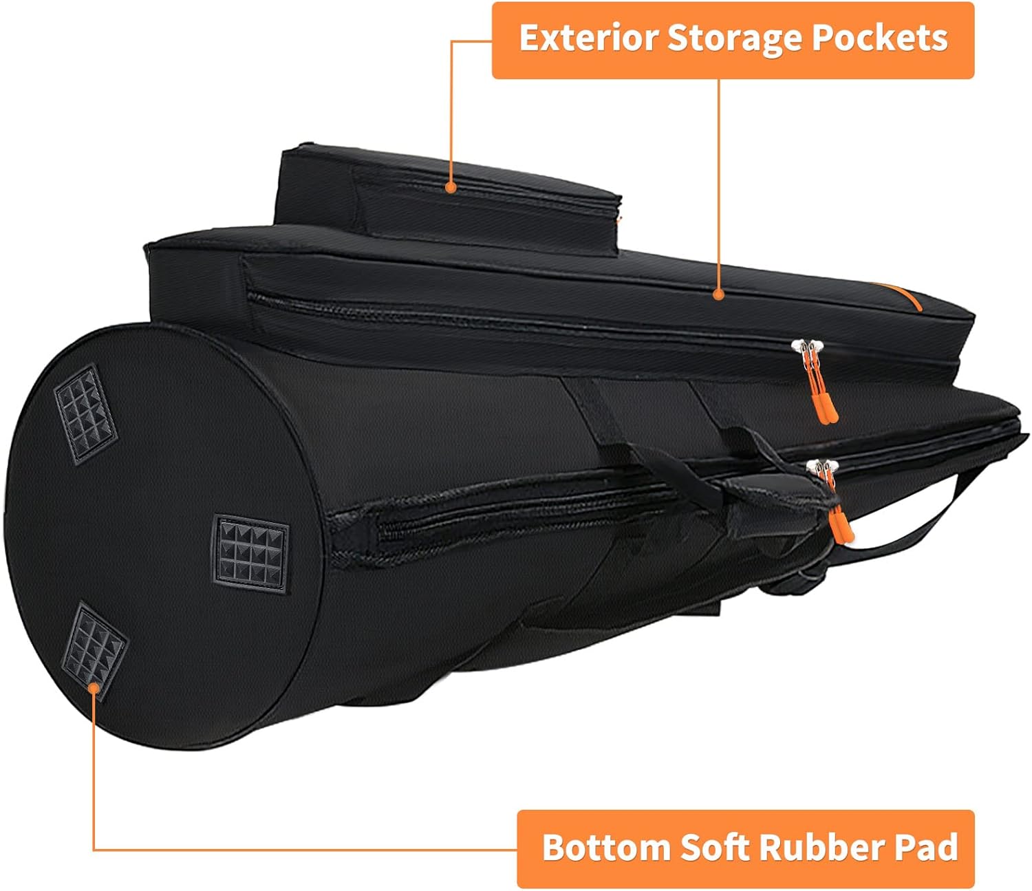 Trombone Case Gig Bag - Tenor Bass Trombone Protect Backpack Carry Bag - Water-proof Oxford Cloth 16mm Cotton Padded Trombone Accessories(36in)