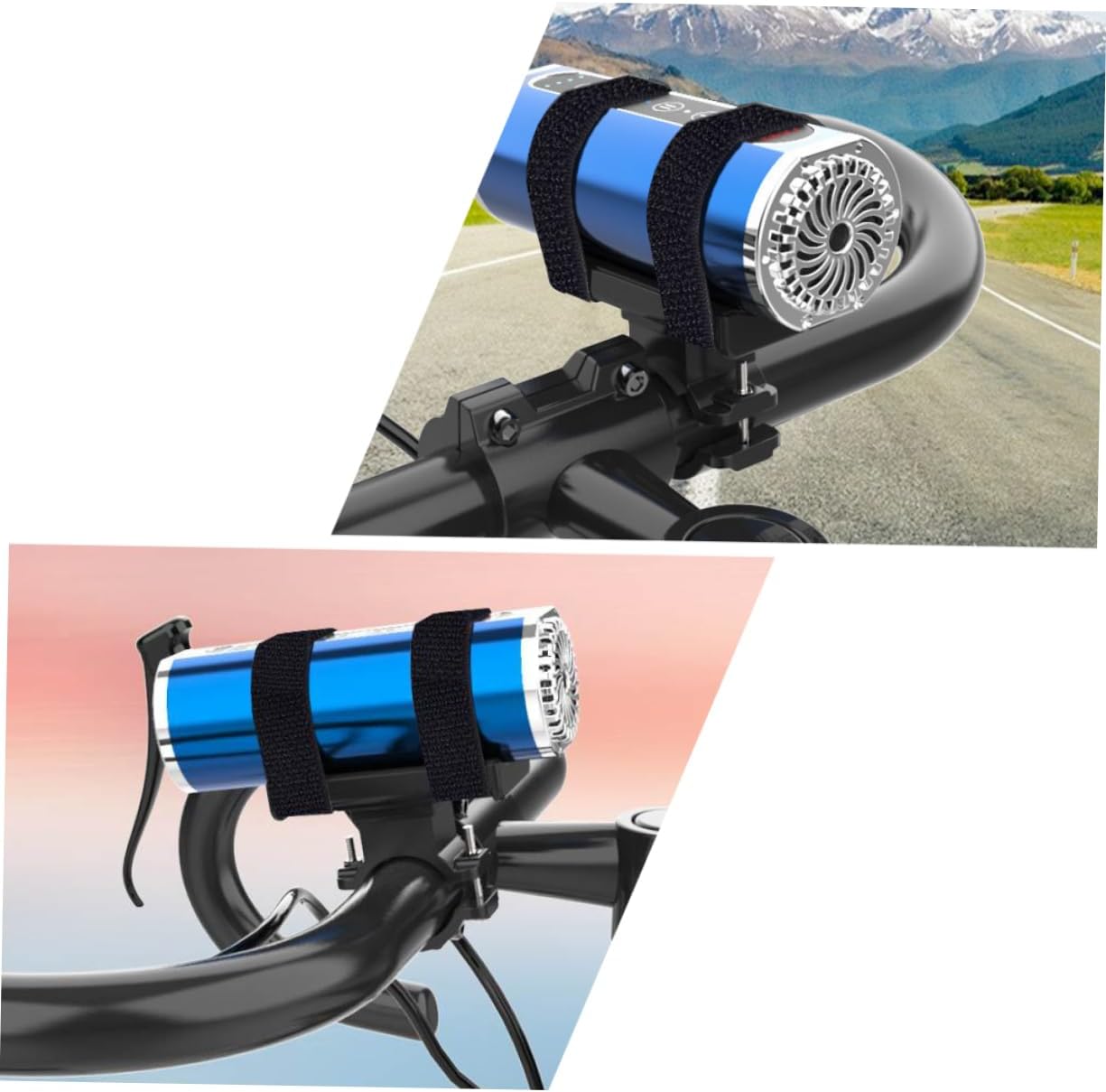 GANAZONO 3pcs Bike Handlebar Flashlight Bracket Mountain Bike Accessory for Headlight Stopwatch and Camera Stable Skid-resistant Design