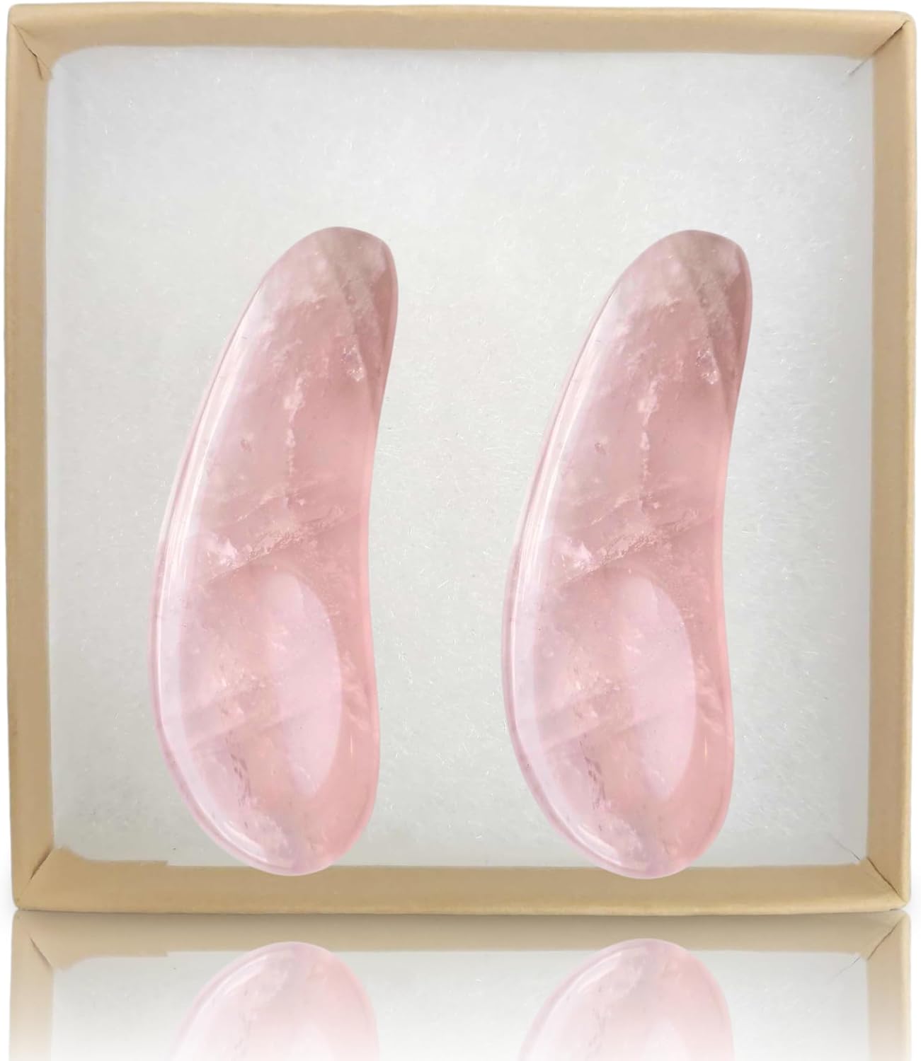 Noche Y Dia Rose Quartz Spoon 2-in-1 Beauty Tool: Spatula & Gua Sha for Face - Massager and Skincare Applicator for Creams, Serums, and Masks - 2 Pack - Image 7