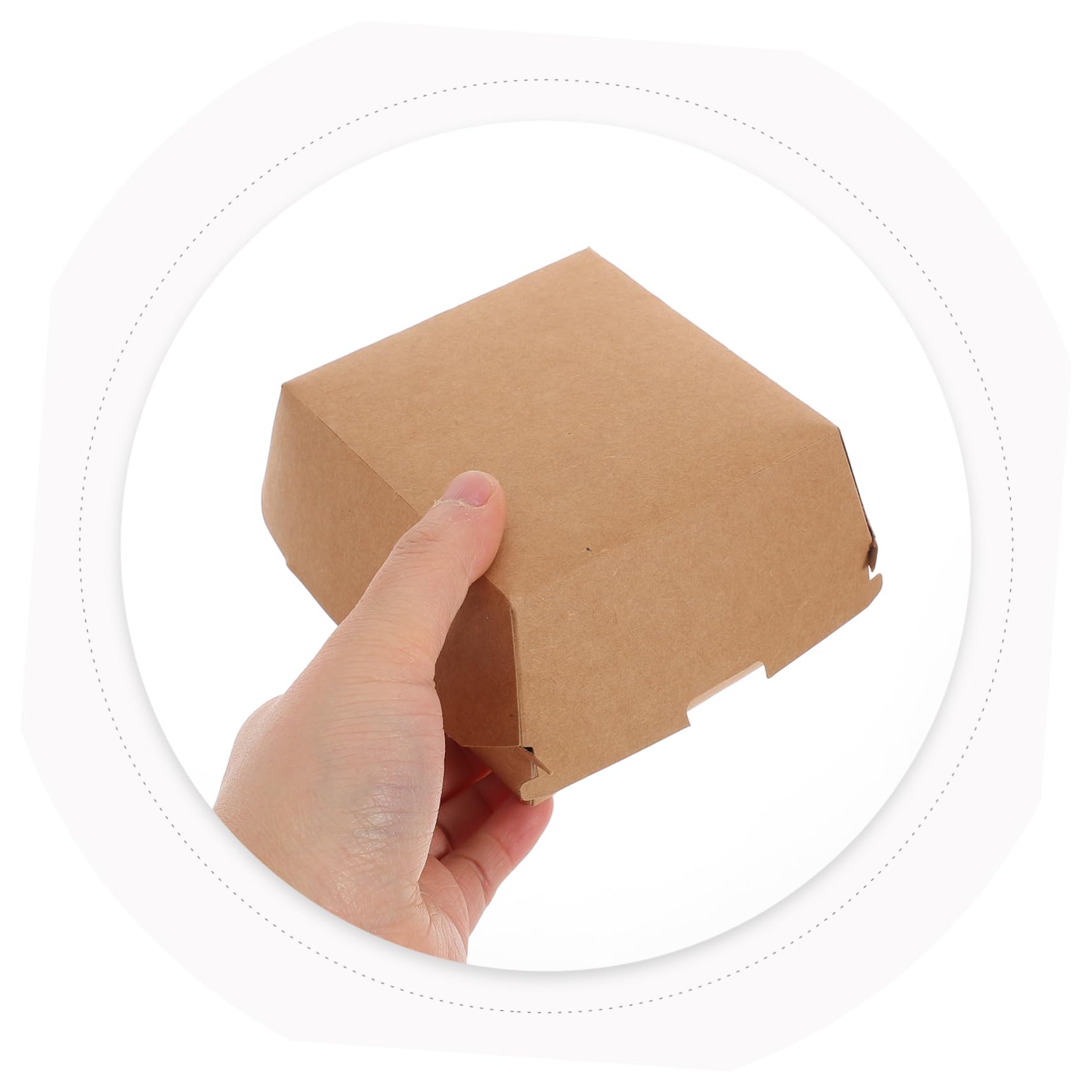 CLISPEED 30 Pezzi Contenitori Kraft per Hamburger e Snack Scatole per Alimenti da Asporto per Fast Food Versatili e Facili da Trasportare per Ristoranti