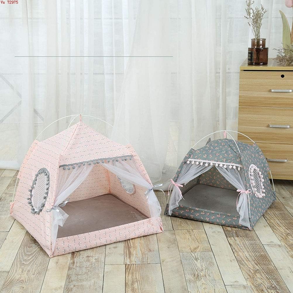 Tent for Dogs Dog Tent Pet Teepee Outdoor Pet Nest Summer s Chic Pet Teepee Pirate Costume Home Decoration Pet Summer Pet Nest Cat Washable Pink Kennel
