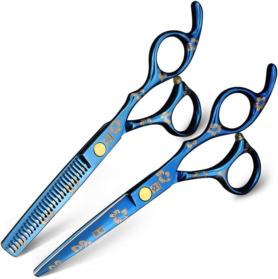 Amazon.com: XUAN FENG Cherry Blossoms Hair Scissors 5.5 Inch 6 Inch ...