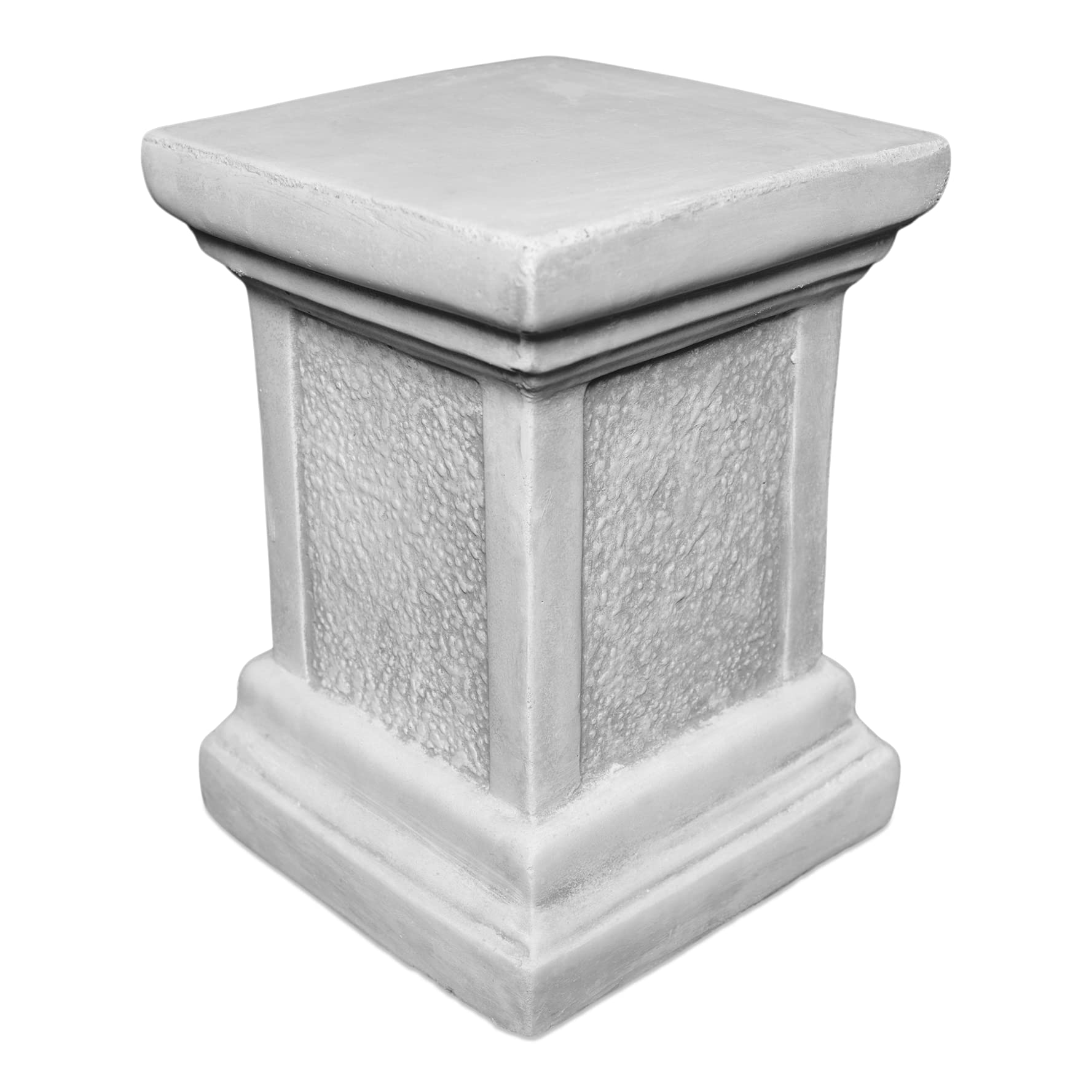 gartendekoparadies.de Pedestal, stone base, height 33 cm, footprint 24 x 24 cm, 23 kg, gray, frost-proof made of cast stone for outdoor use