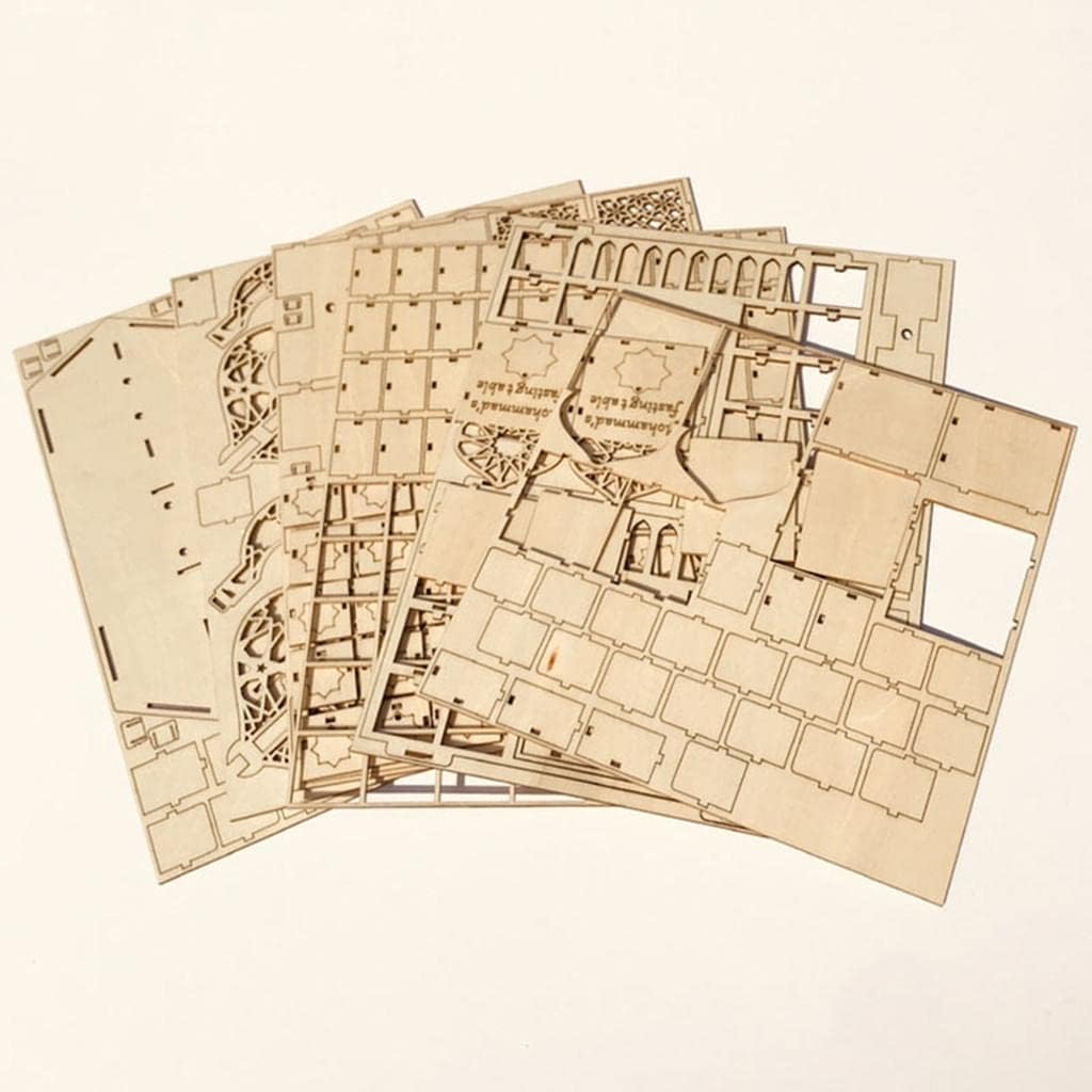 barenx DIY Puzzle Islam Ramadan Castle Advent Calendar Calendar Table Party Ornaments