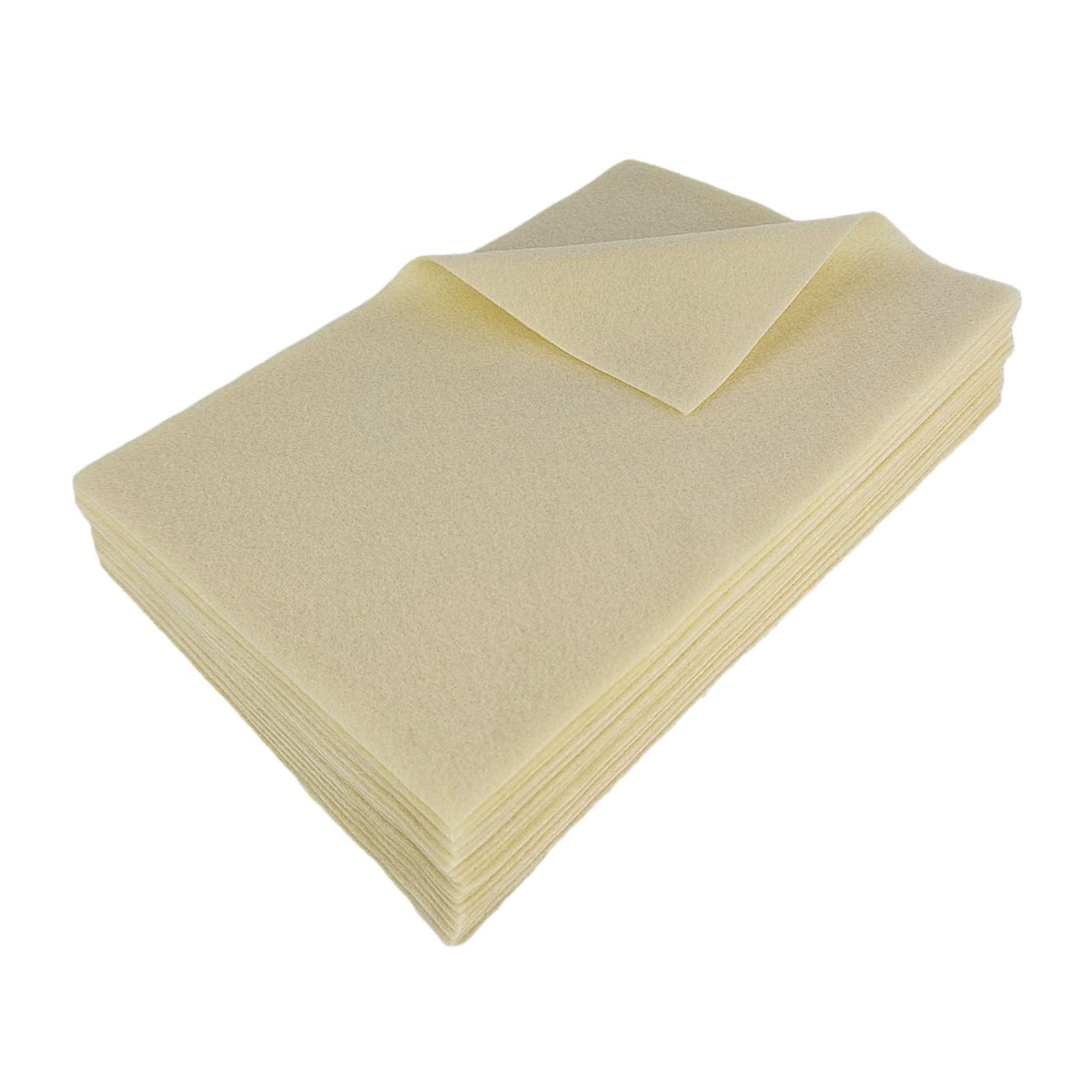 Jtnohx Colour Felt Fabric, Soft Felt Sheets for Crafts, 1.4mm Thick Fabric for Sewing and DIY Projects 20x30cm (Beige)
