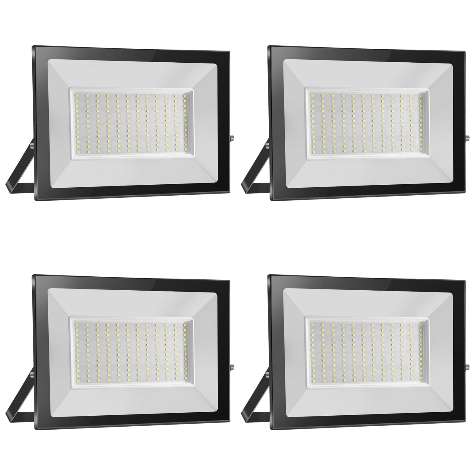 loyal 4 Stücke LED Strahler Außen 150W, 15000LM Superhell LED Strahler, Kaltweiß 6000K Flutlicht LED Außen, IP65 Wasserdicht LED Scheinwerfer, Baustrahler für Garage, Hotel, Gärten