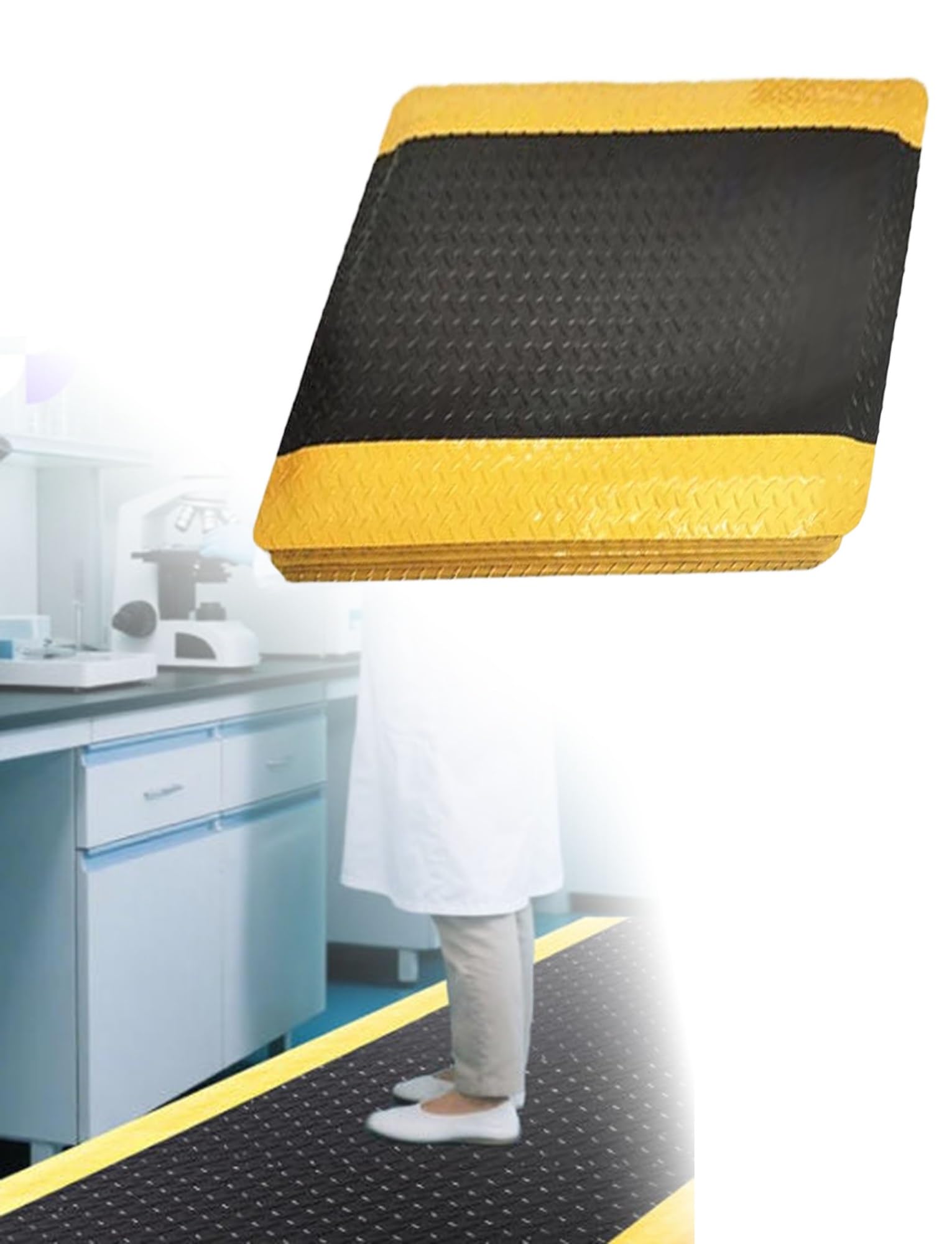 GTHTUHFD Heavy Duty Anti-Fatigue Mat - Ergonomic Diamond Plate Design For Industrial & Commercial Use, 80X120Cm, Ideal For Standing Workstations, Reduces Fatigue & Increases Comfo,40X100CM