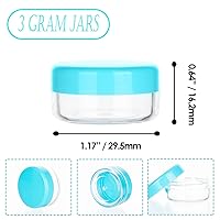Vista 38 de ZEJIA 3 Gram Sample Containers with Lids, 75Pack Tiny Sample Jars with Labels, Mini Plastic Cosmetic Containers for Beauty Products, Lip Balms