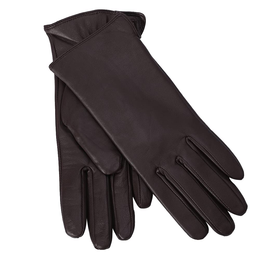 MGGMOKAY Guanti invernali in pelle per donna Guanti da guida in pelle di pecora con touch screen foderati in cashmere caldo