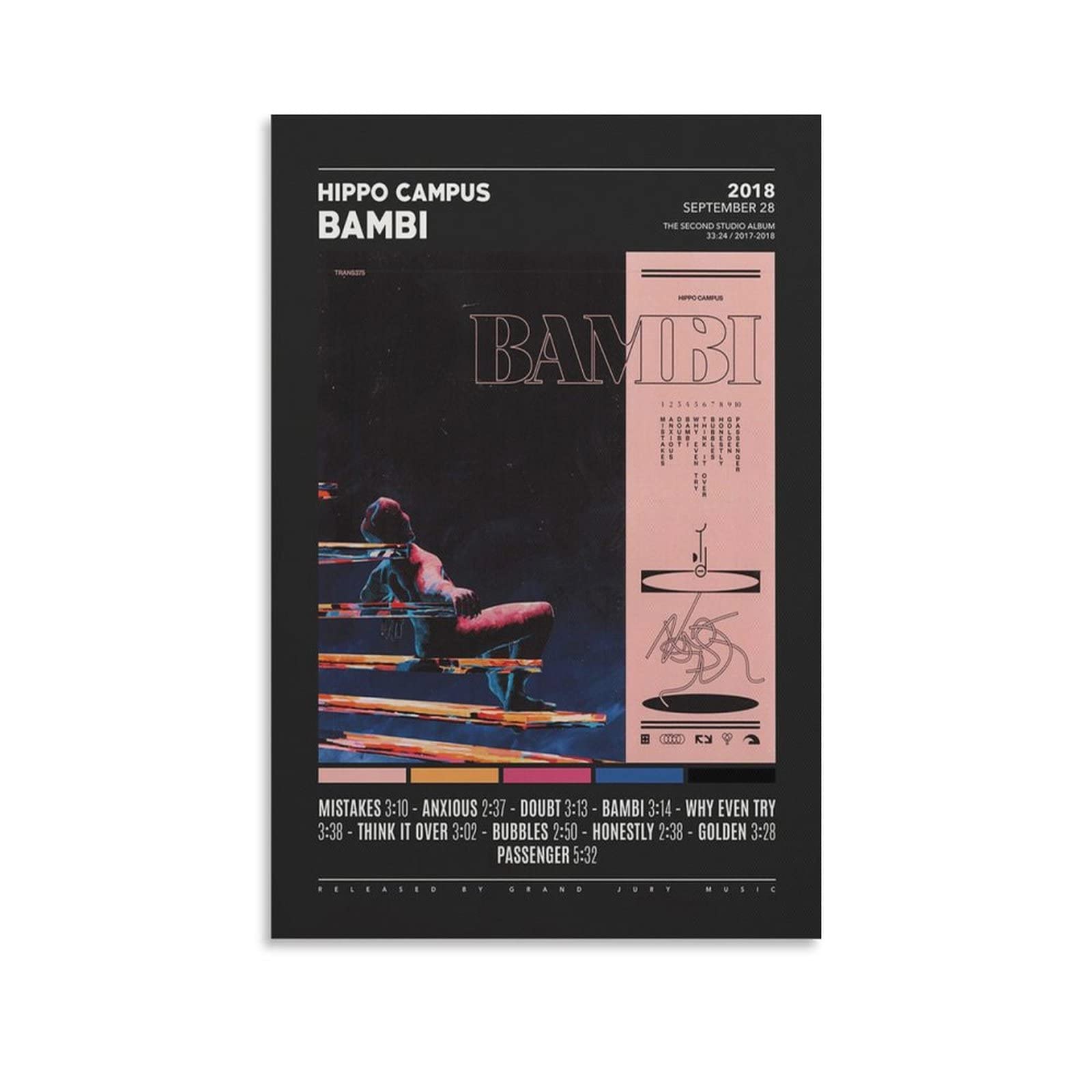 Hippo Campus Bambi 39 Canvas Poster Bedroom Decoration Landscape Office Valentine's Birthday Gift Unframe-style12x18inch(30x45cm)