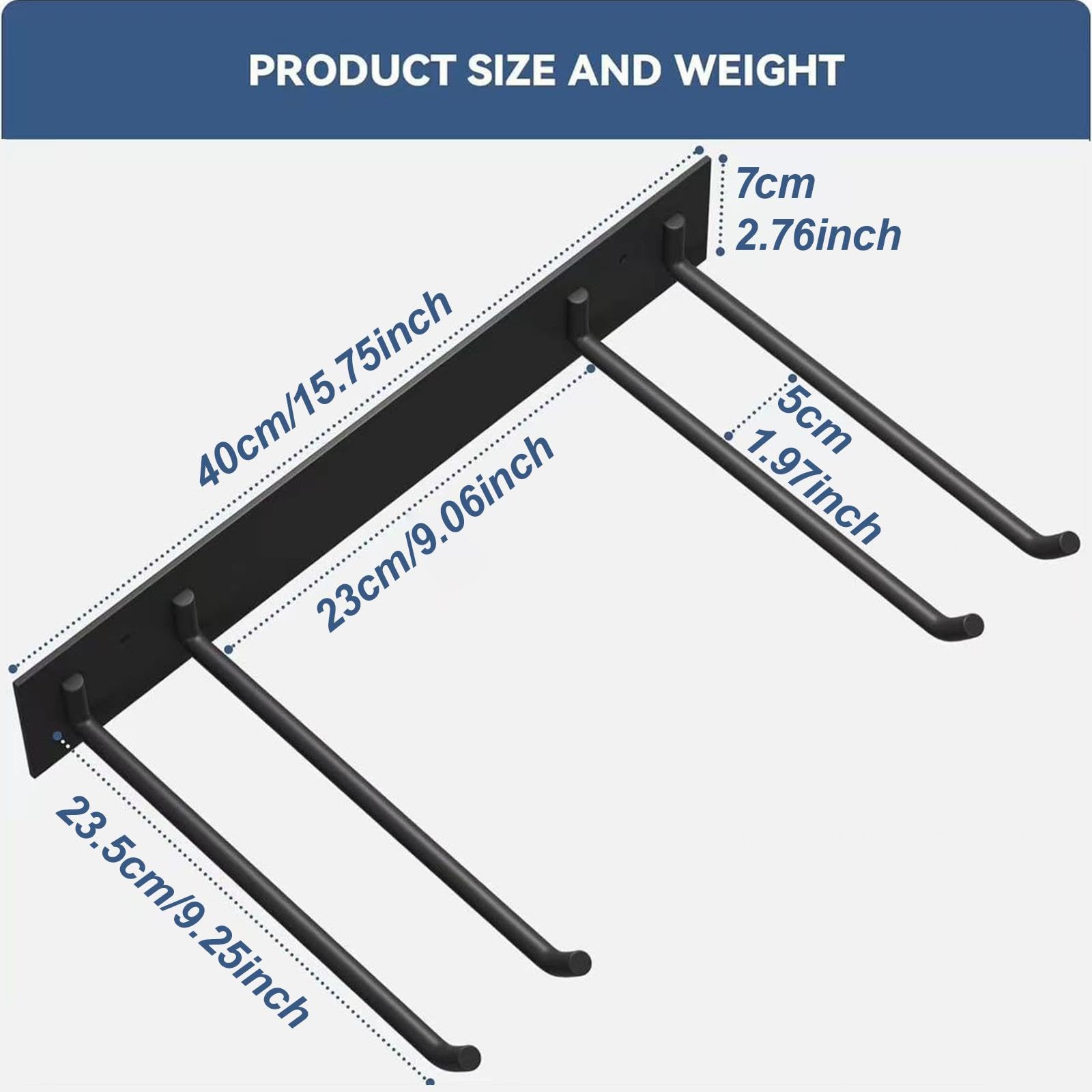 Générique Organisateur Métallique pour Outils de Jardin de Garage, pour Râteaux, Balais, Etc.