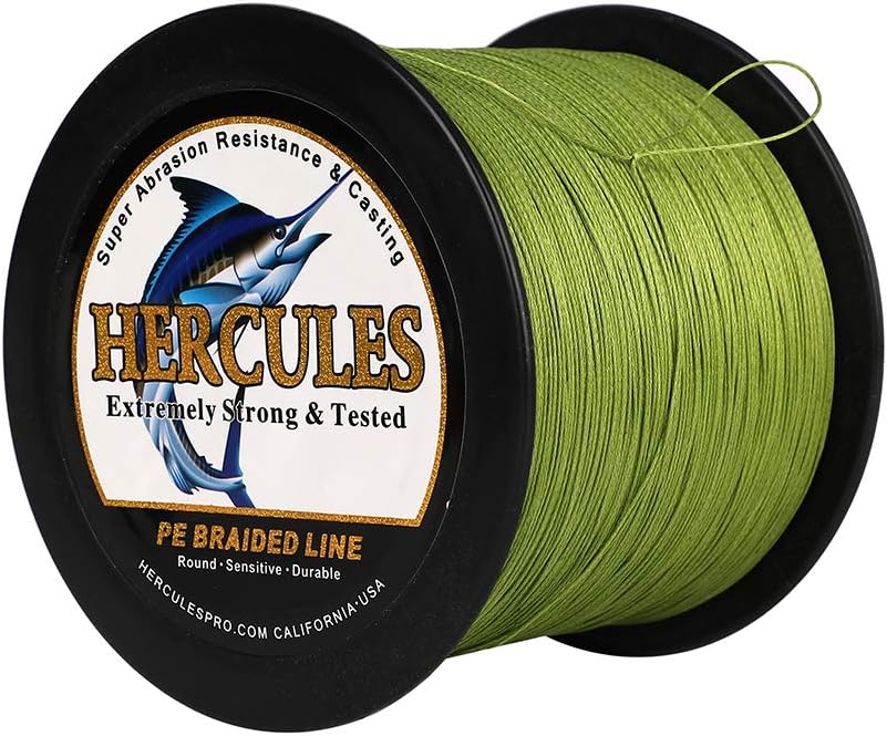 HERCULES Braided Fishing Lines 8 Strands 100m-2000m 10lb-300lb Super Strong PE Fishing Wire 109-2187 Yards Multifilament Fishing Line for Saltwater & Freshwater Fishing