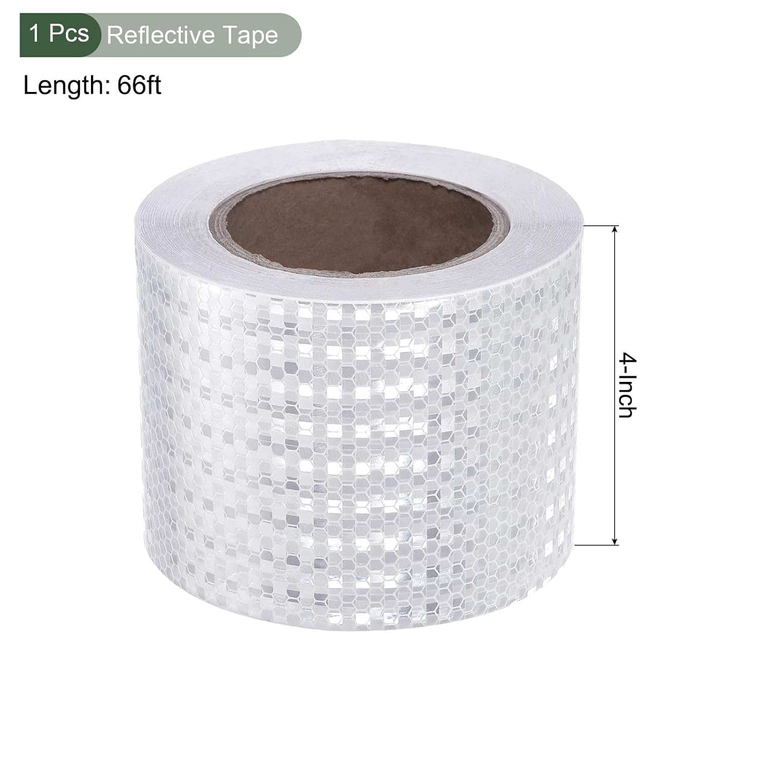 YOKIVE Reflective Tape, Waterproof Adhesive Tape Reflectors, Great for Outdoor, Traffic, Daily Use (White, 66Ft x 4-Inch)