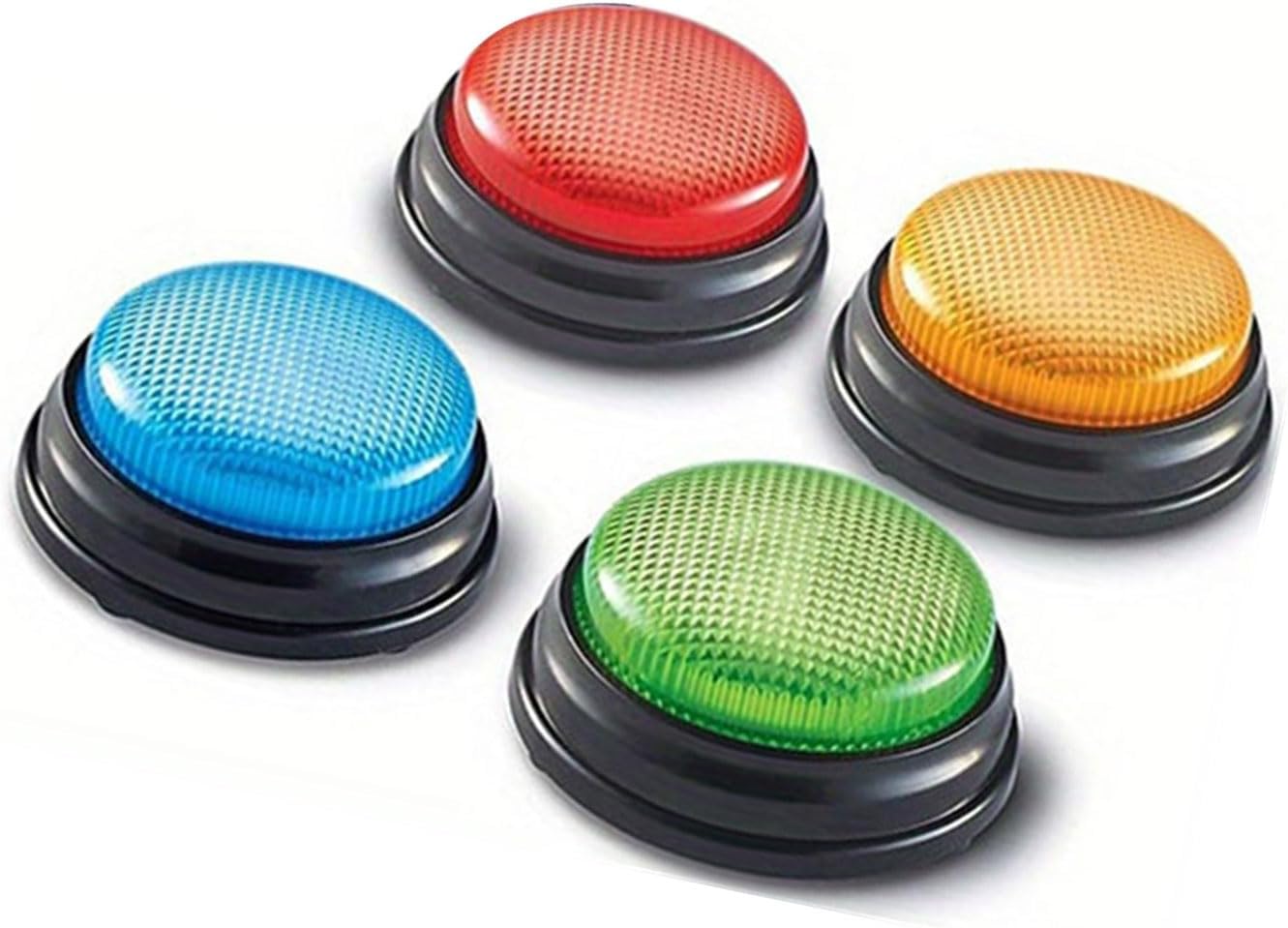 4Pcs Interactive Learning Buzzer with Light Sound for Childrens Educational Games and Classroom Group Competitions Team Game Buzzer with Sound Effect