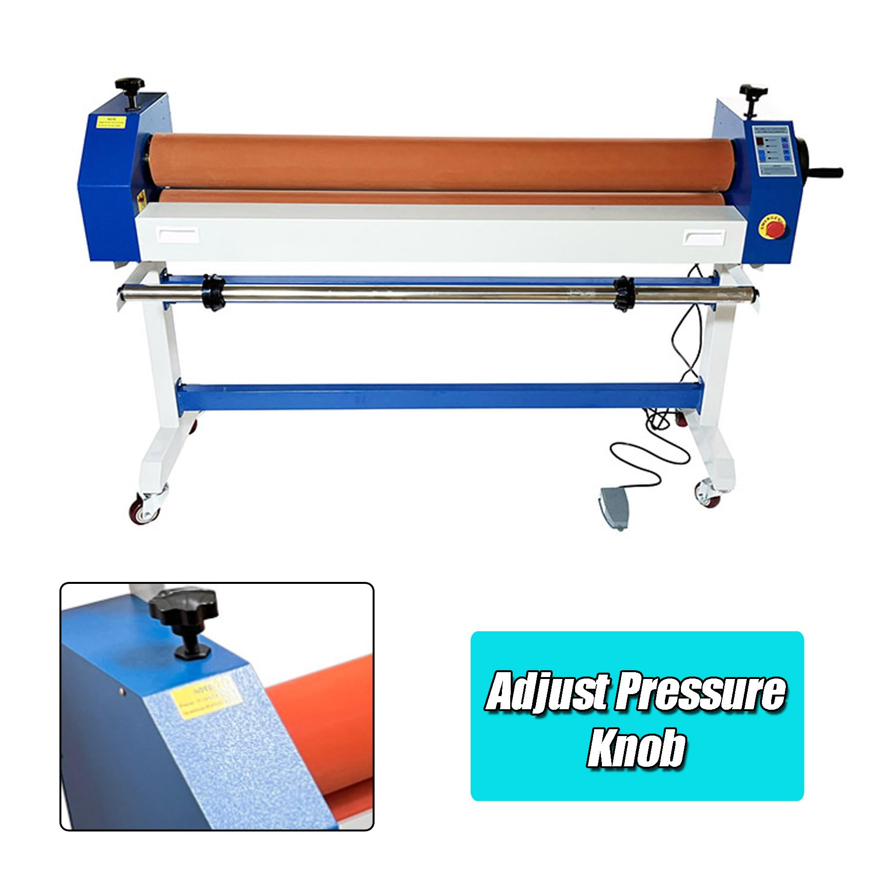 Electric Manual Cold Laminator, 63in Large Cold Laminating Machine 110V