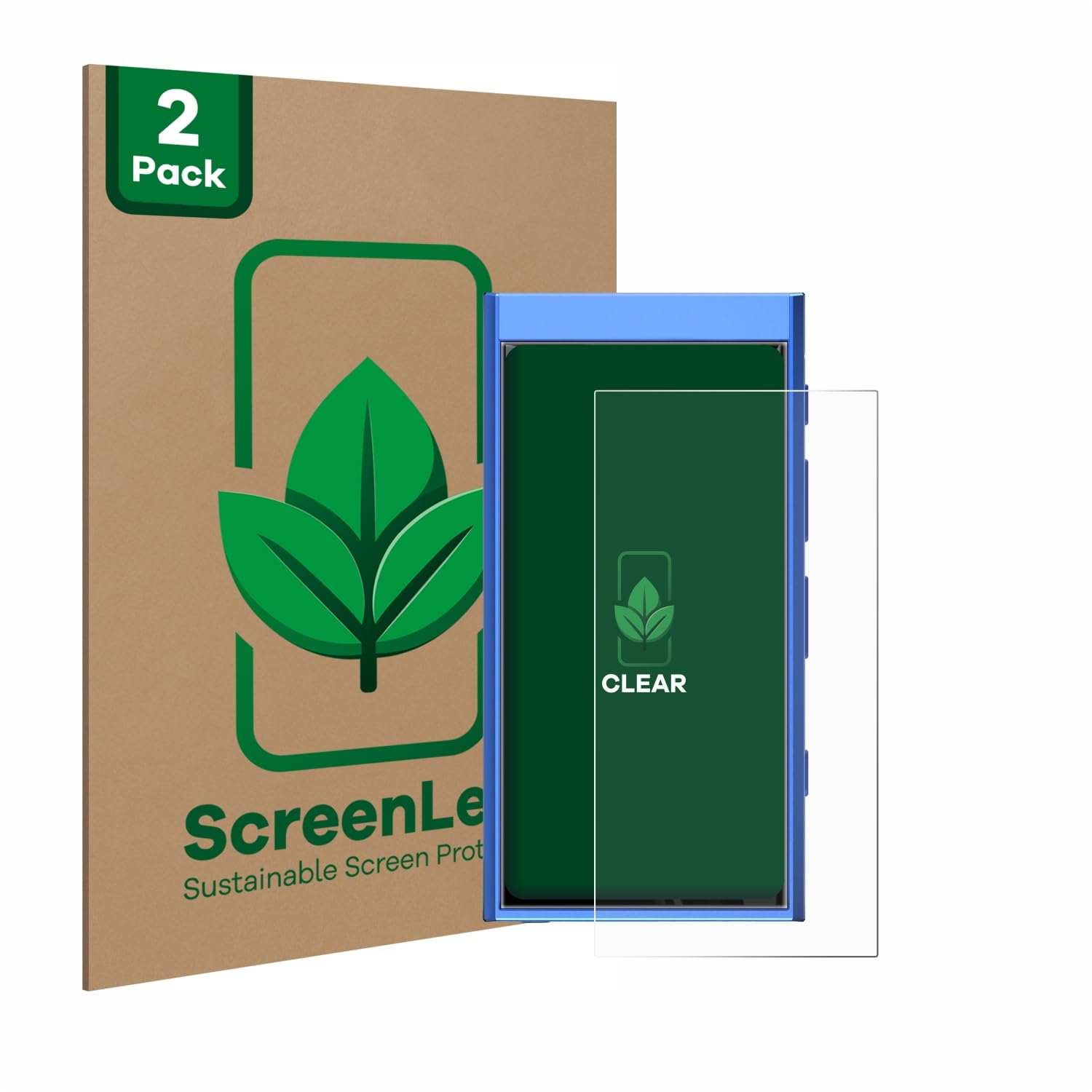 ScreenLeaf (2 Pack Screen Protector Compatible with Hiby Digital M300 [Sustainable Screen Protection, Clear, Anti-Scratch]