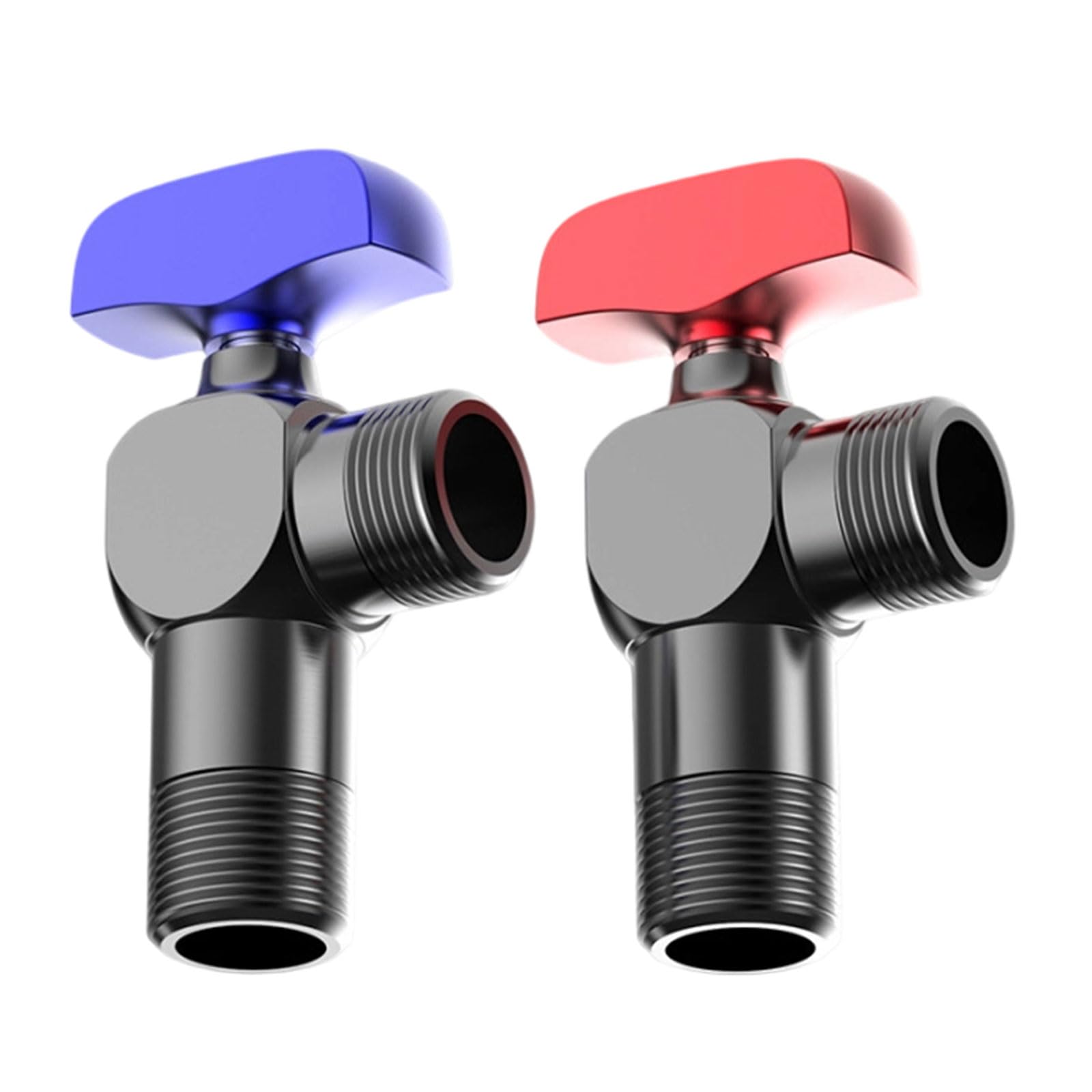 Nvoqilin A Hot/Cold Water Shut Off Restrictor Metal 1 / 2Inch Turn Ngles Stop Valves High Flows Ngles Valves Enduring Turn Stop