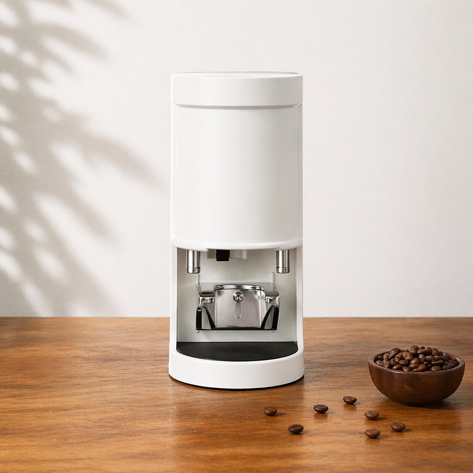 Równe Krążki Kawowe, Szybsze Przygotowanie Wielu Espresso, Elektryczny Tamper do Espresso 58 mm z Zakresem Ciśnienia 5-30 kg do Kawiarni i Domu White